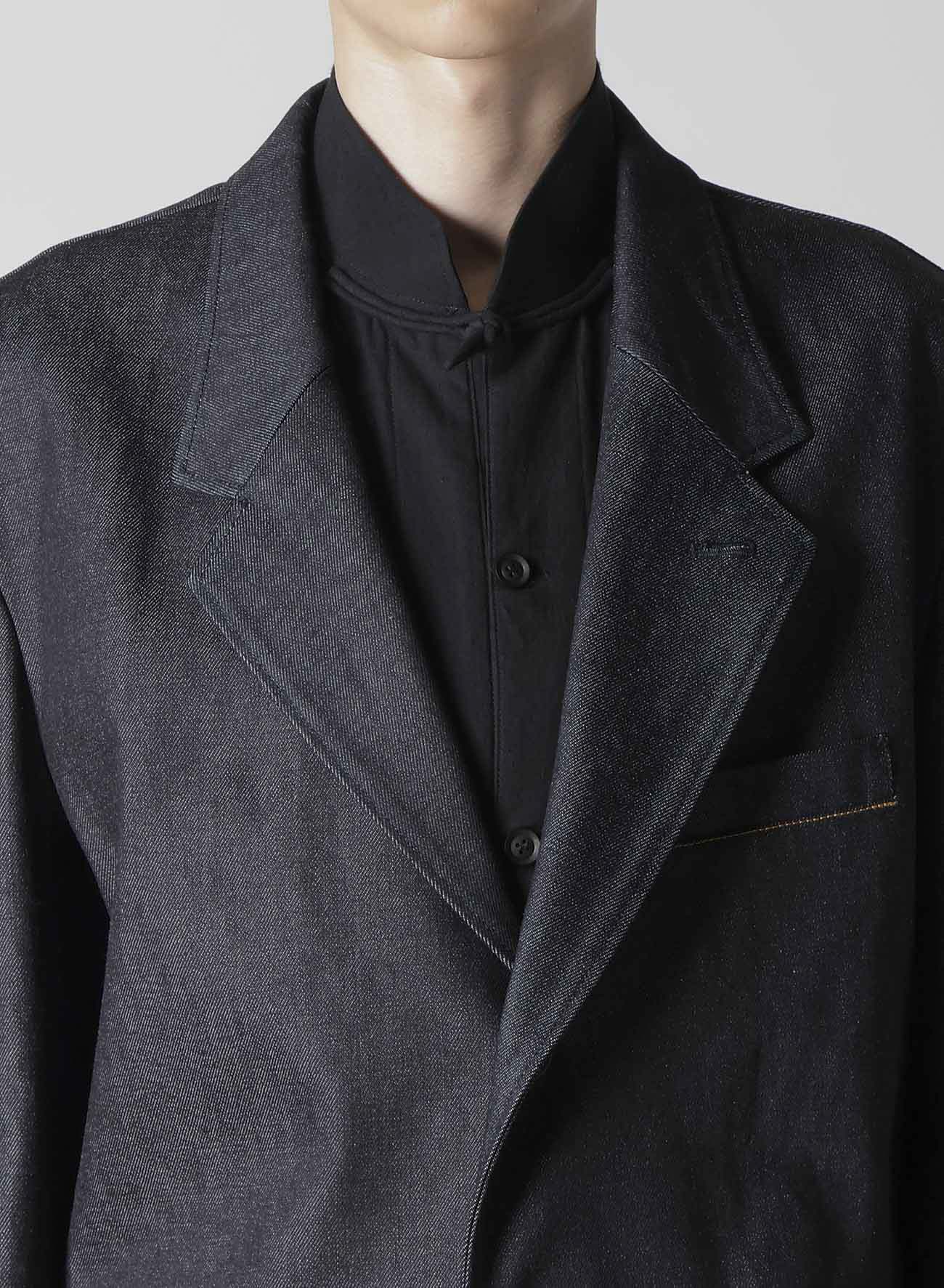 13oz UNEVEN YARN DENIM JACKET WITH 3-BUTTONS COLOR COMBI - Image 3