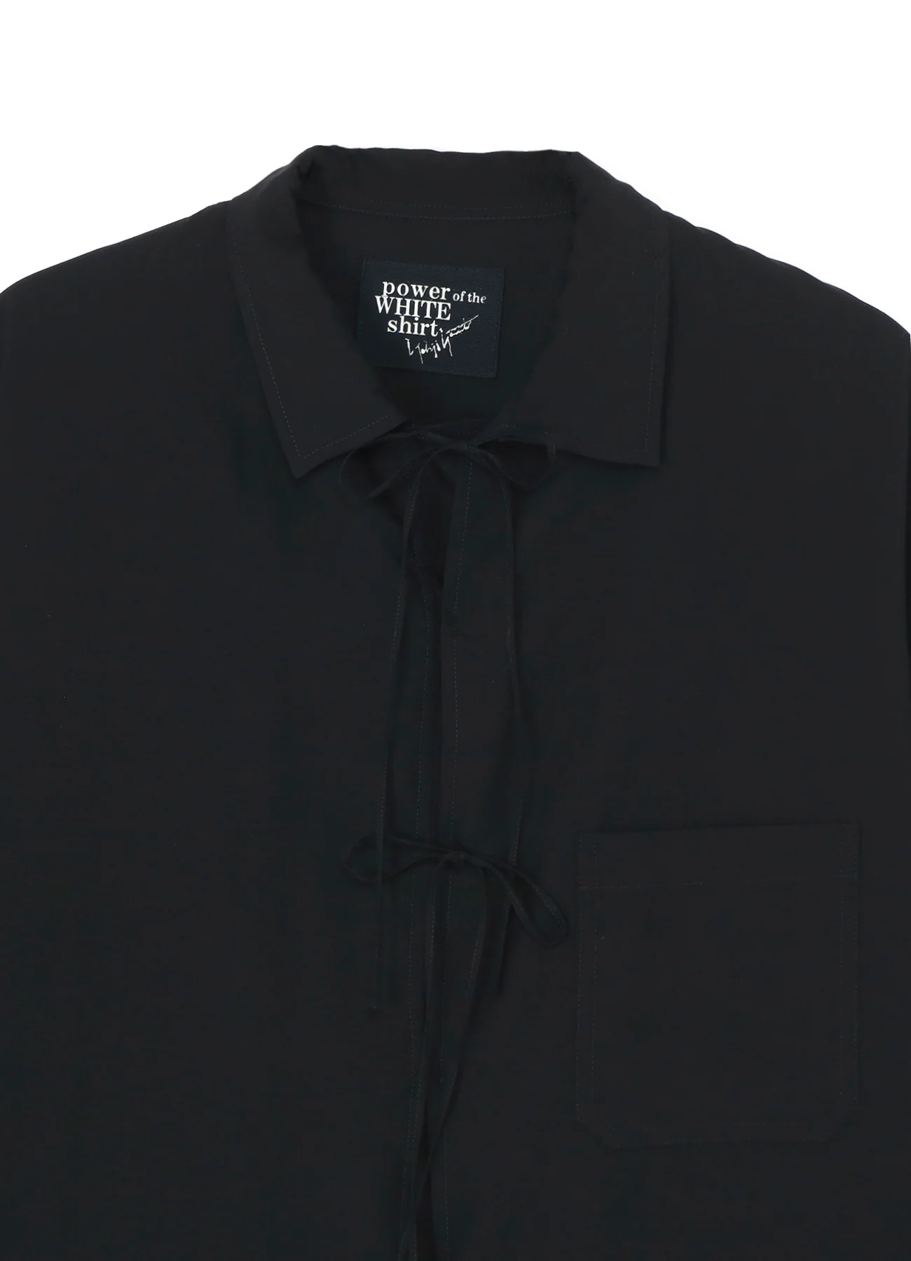 CELLULOSE LAWN OPEN COLLAR RIBBON SHIRT - Image 4