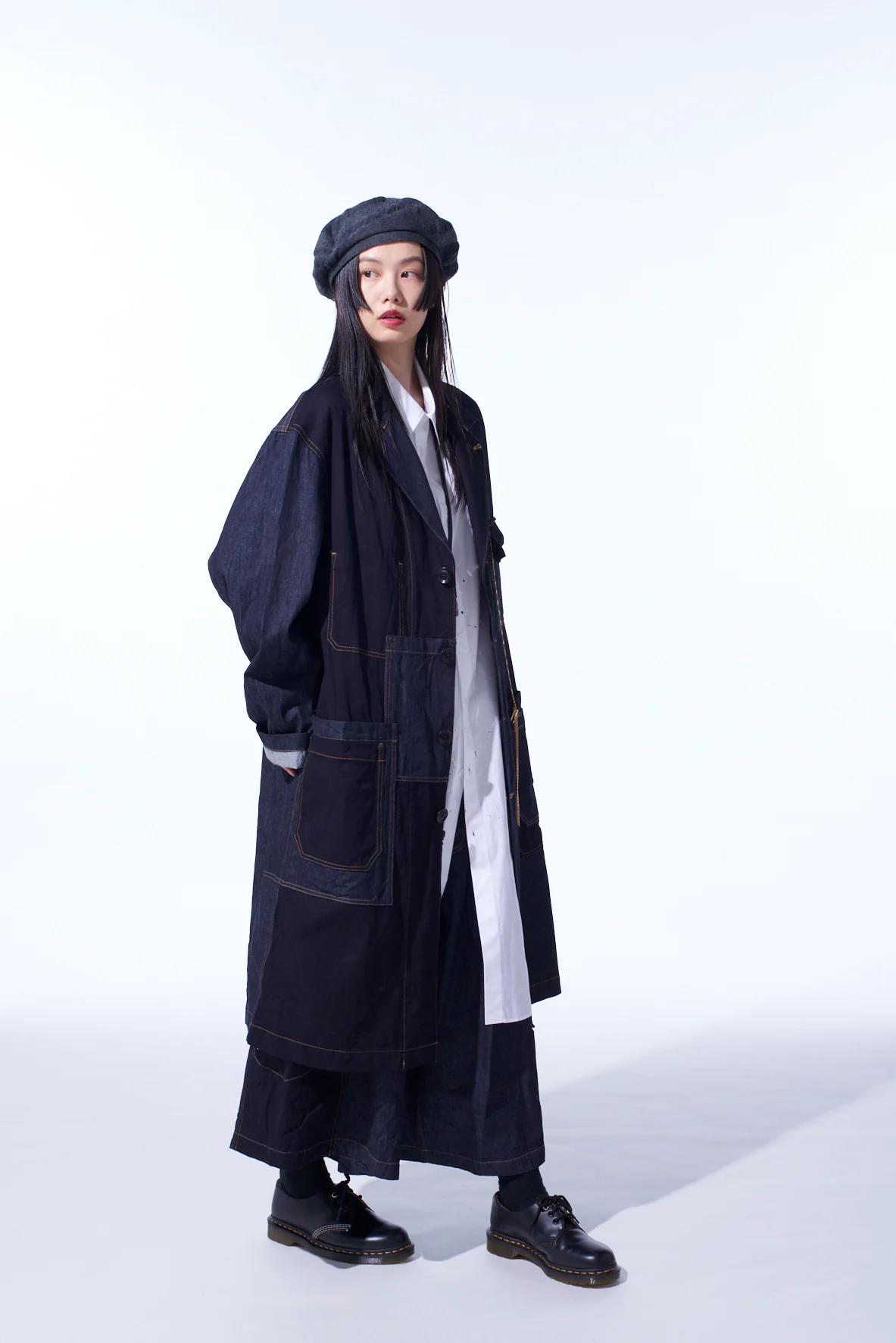 7OZ DENIM CRAZY PATCHWORK SHOP COAT - Image 10