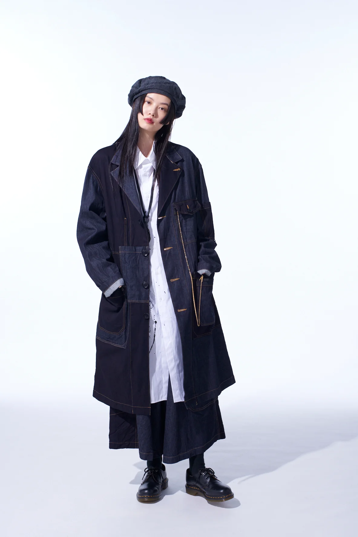 7OZ DENIM CRAZY PATCHWORK SHOP COAT - Image 11