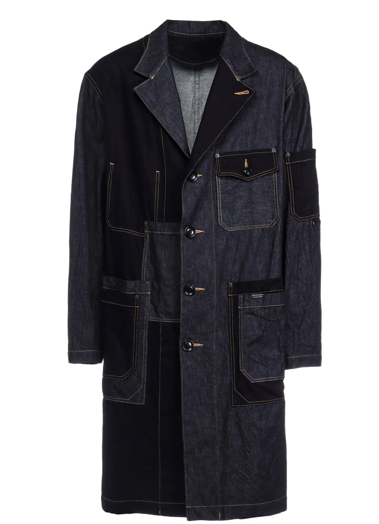 7OZ DENIM CRAZY PATCHWORK SHOP COAT - Image 12