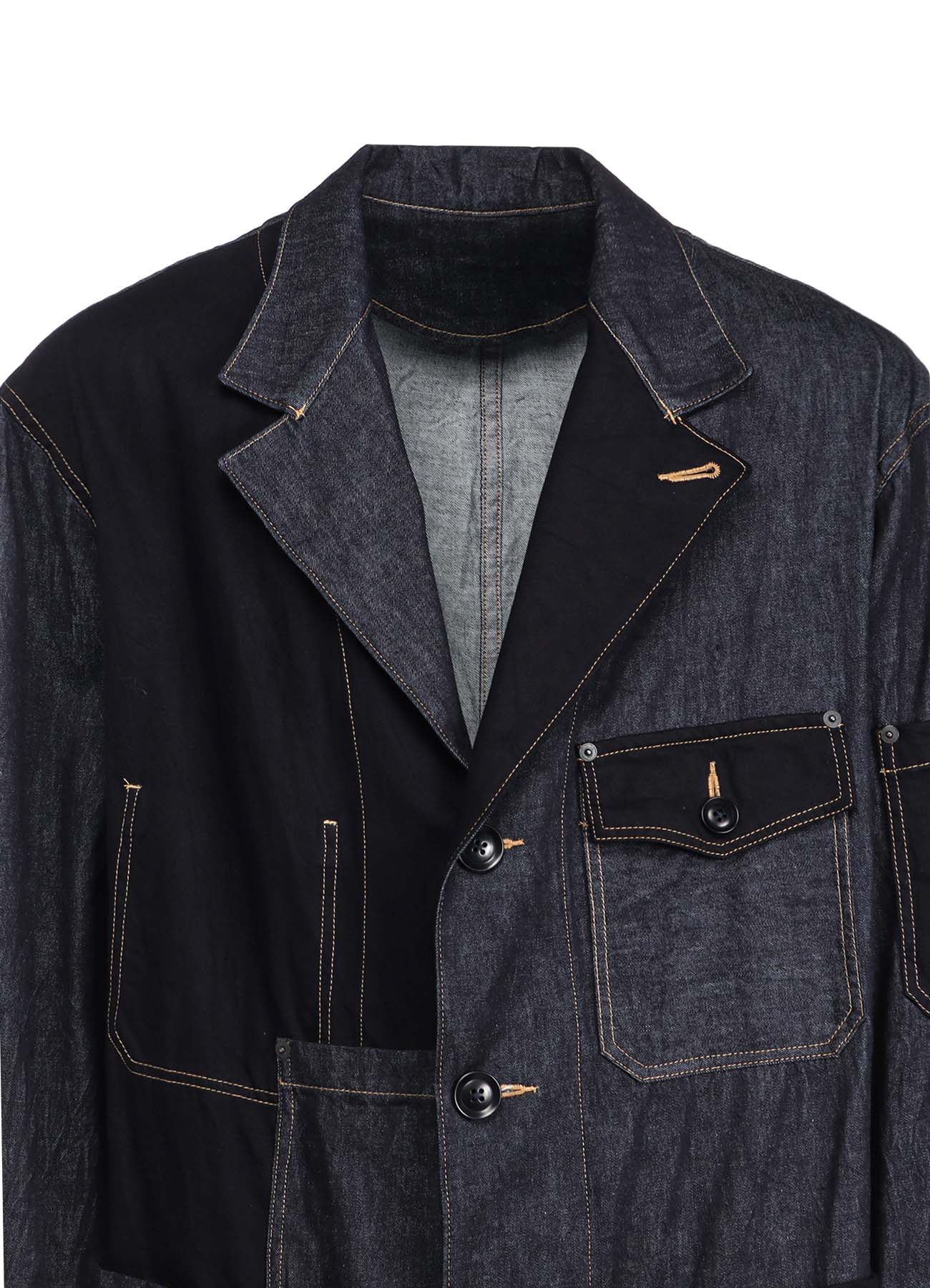 7OZ DENIM CRAZY PATCHWORK SHOP COAT - Image 16