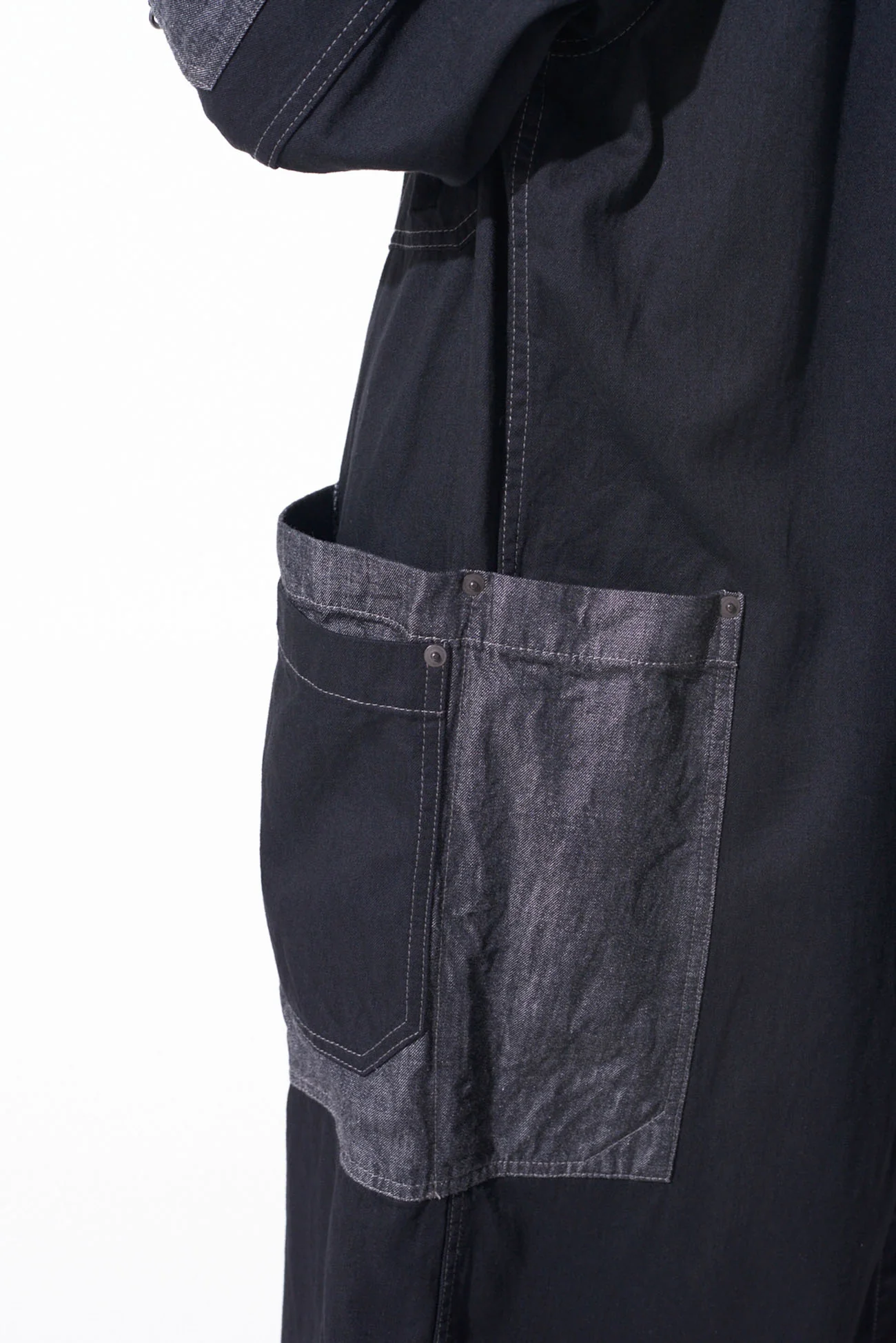 7OZ DENIM CRAZY PATCHWORK SHOP COAT - Image 10