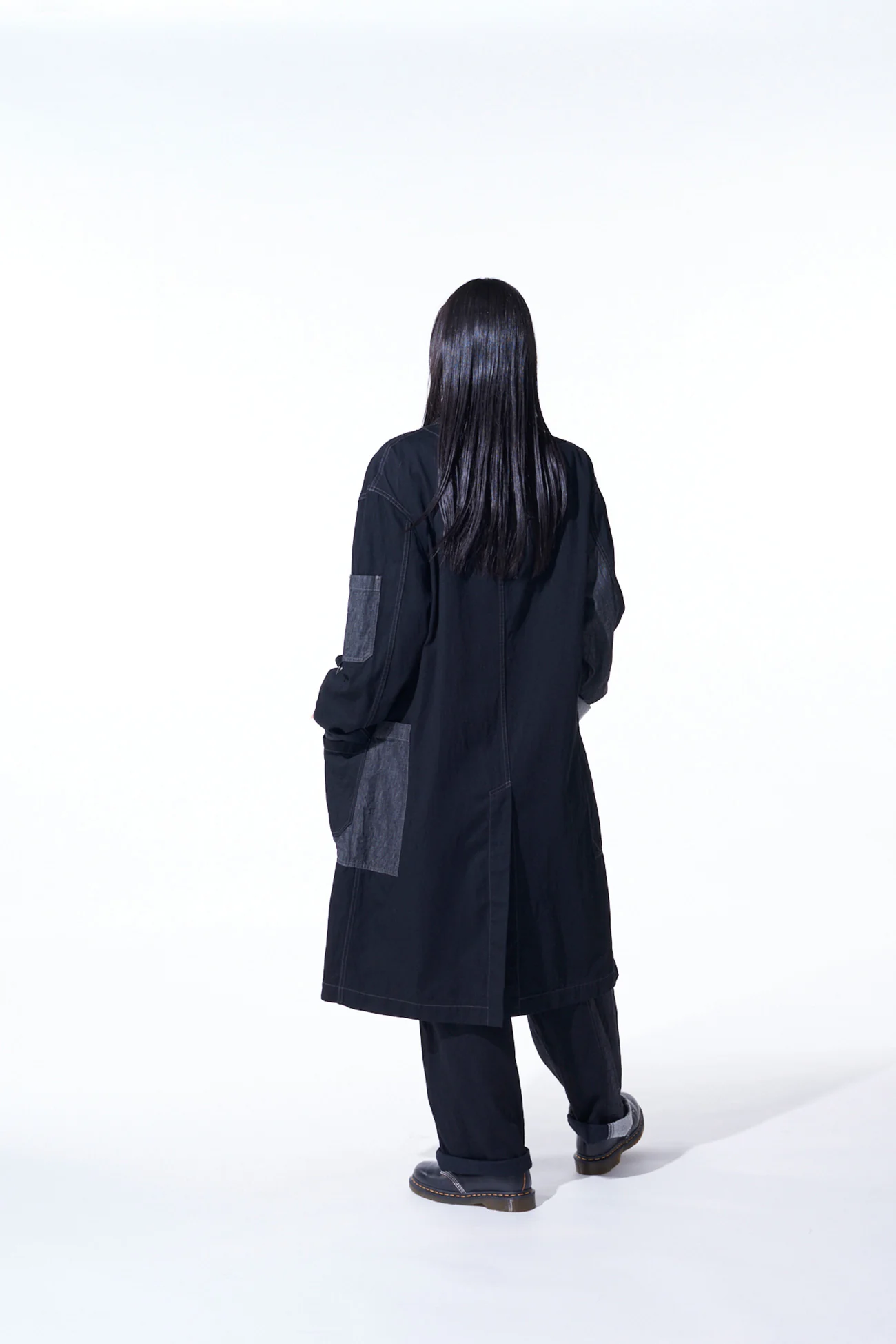 7OZ DENIM CRAZY PATCHWORK SHOP COAT - Image 13