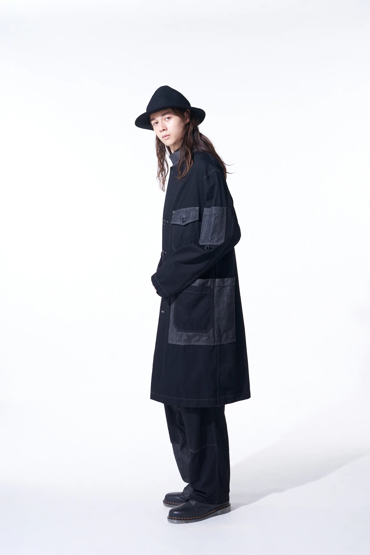 7OZ DENIM CRAZY PATCHWORK SHOP COAT - Image 4