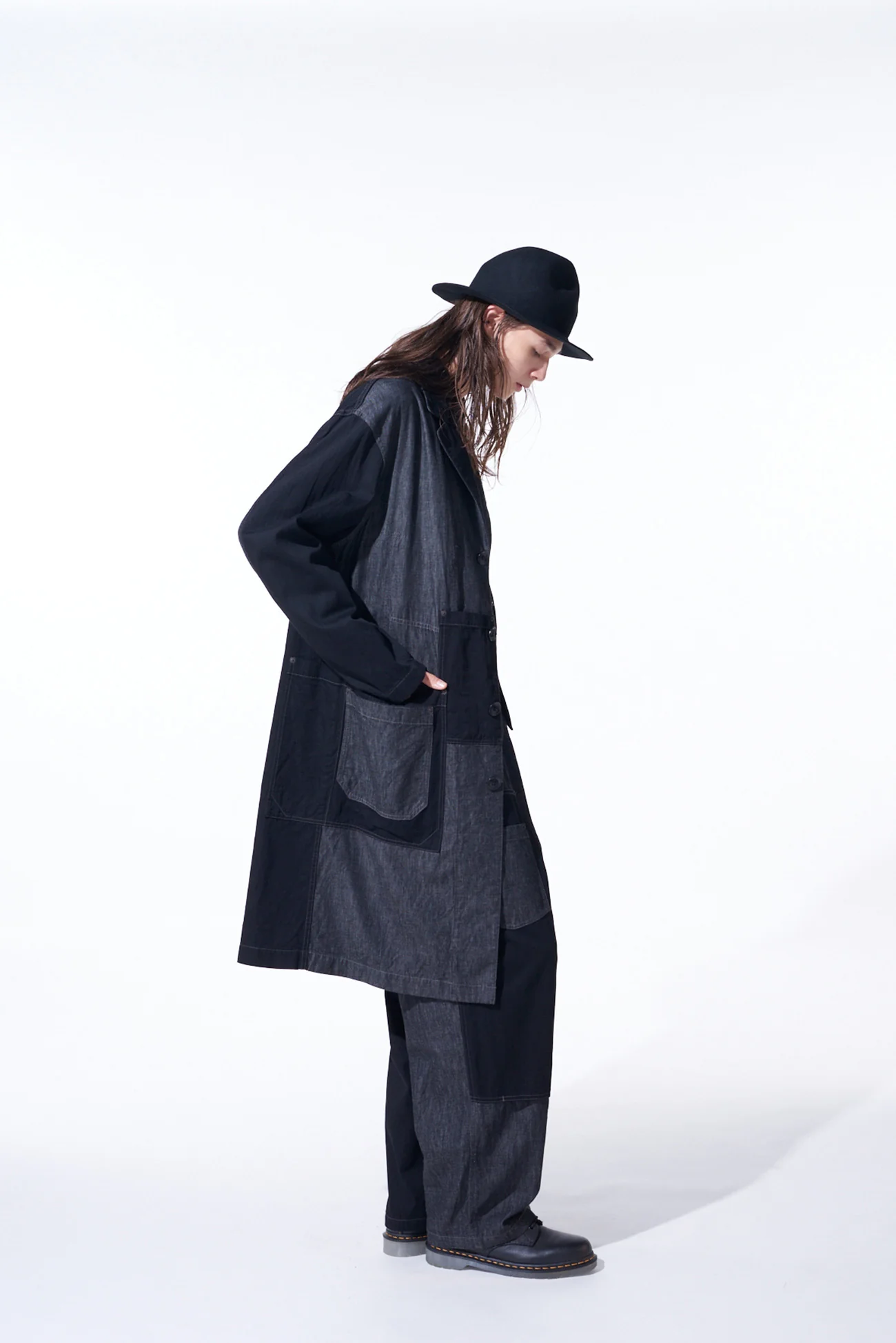 7OZ DENIM CRAZY PATCHWORK SHOP COAT - Image 6