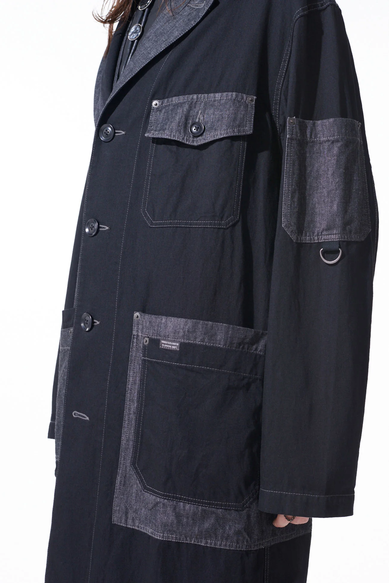 7OZ DENIM CRAZY PATCHWORK SHOP COAT - Image 8