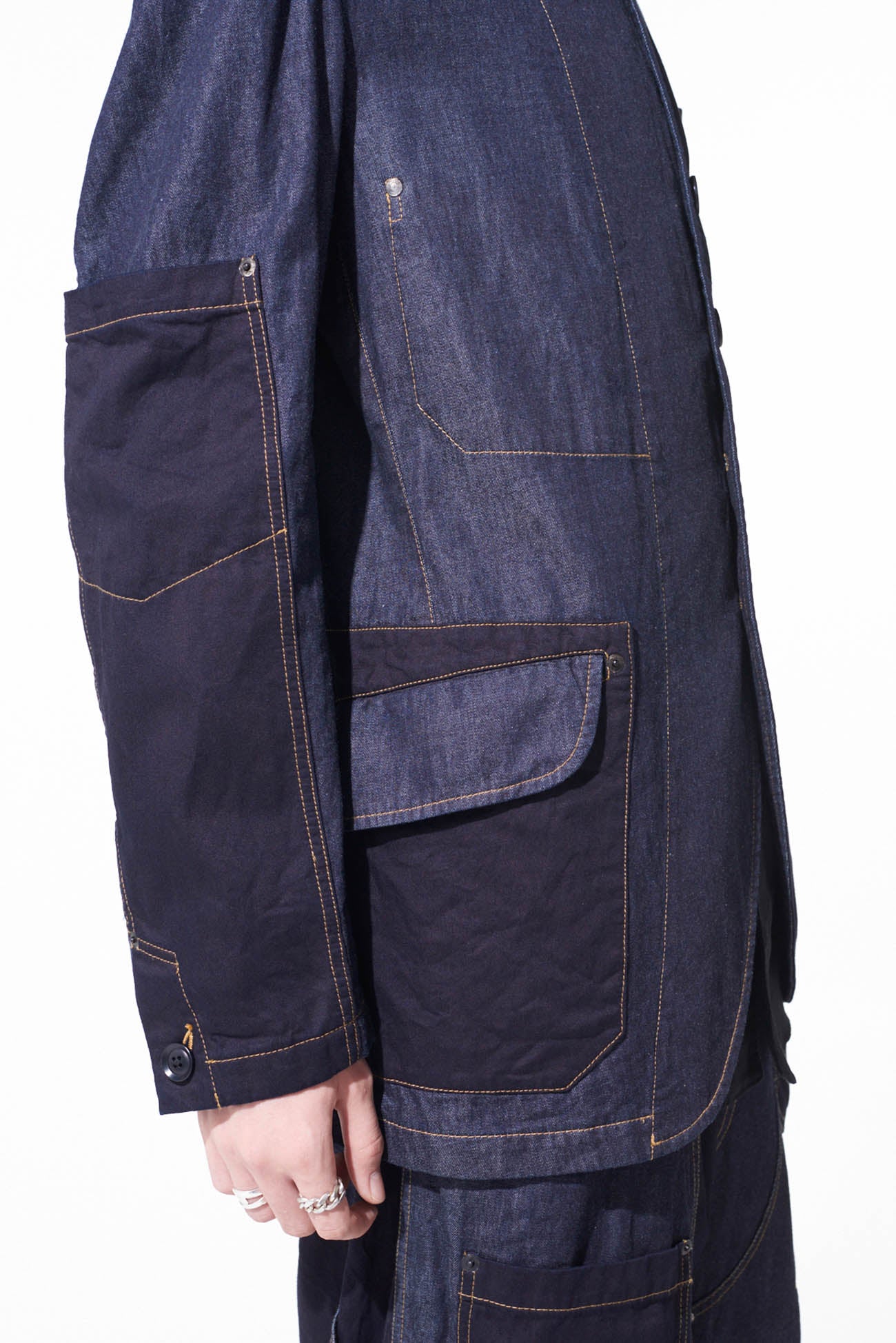 7OZ DENIM CRAZY PATCHWORK JACKET - Image 11