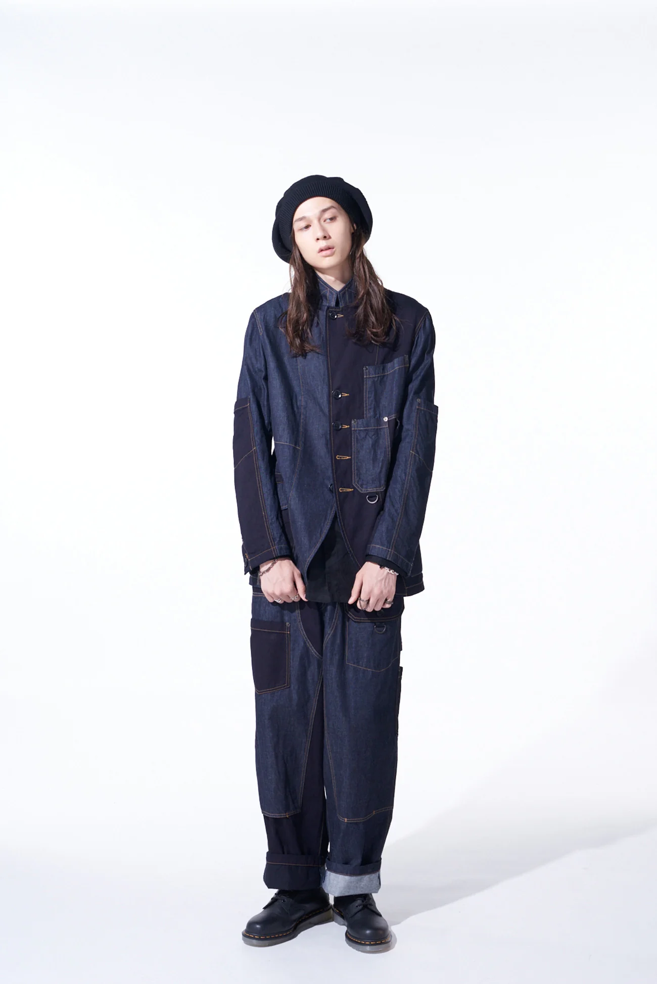 7OZ DENIM CRAZY PATCHWORK JACKET - Image 7