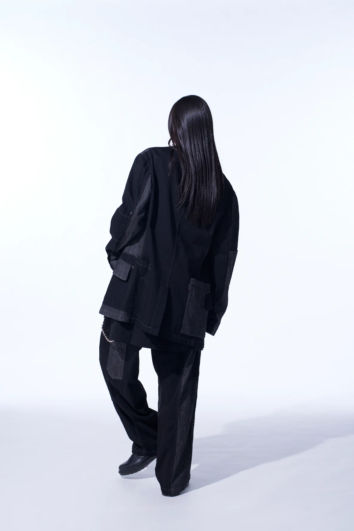 7OZ DENIM CRAZY PATCHWORK JACKET - Image 10