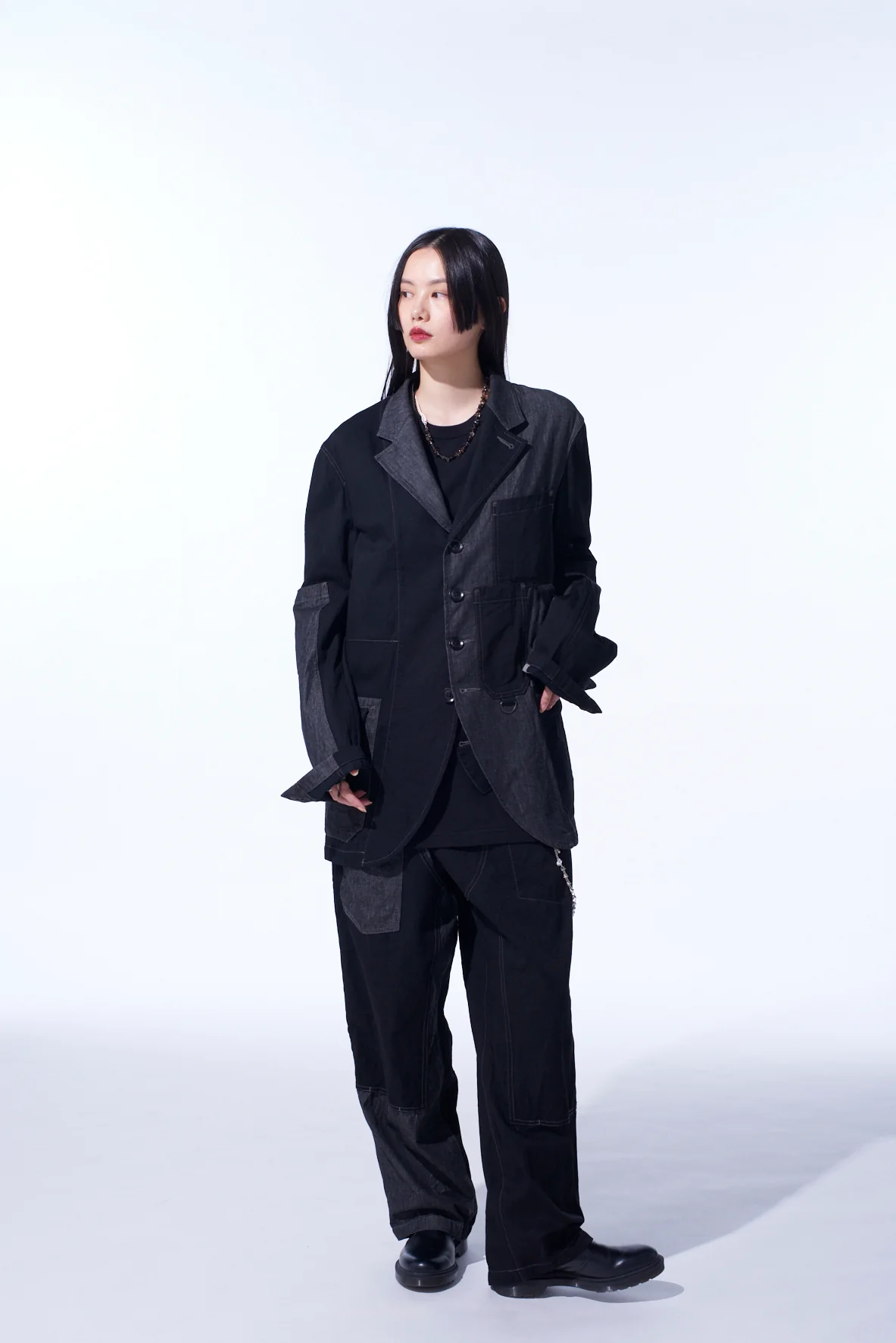 7OZ DENIM CRAZY PATCHWORK JACKET - Image 12