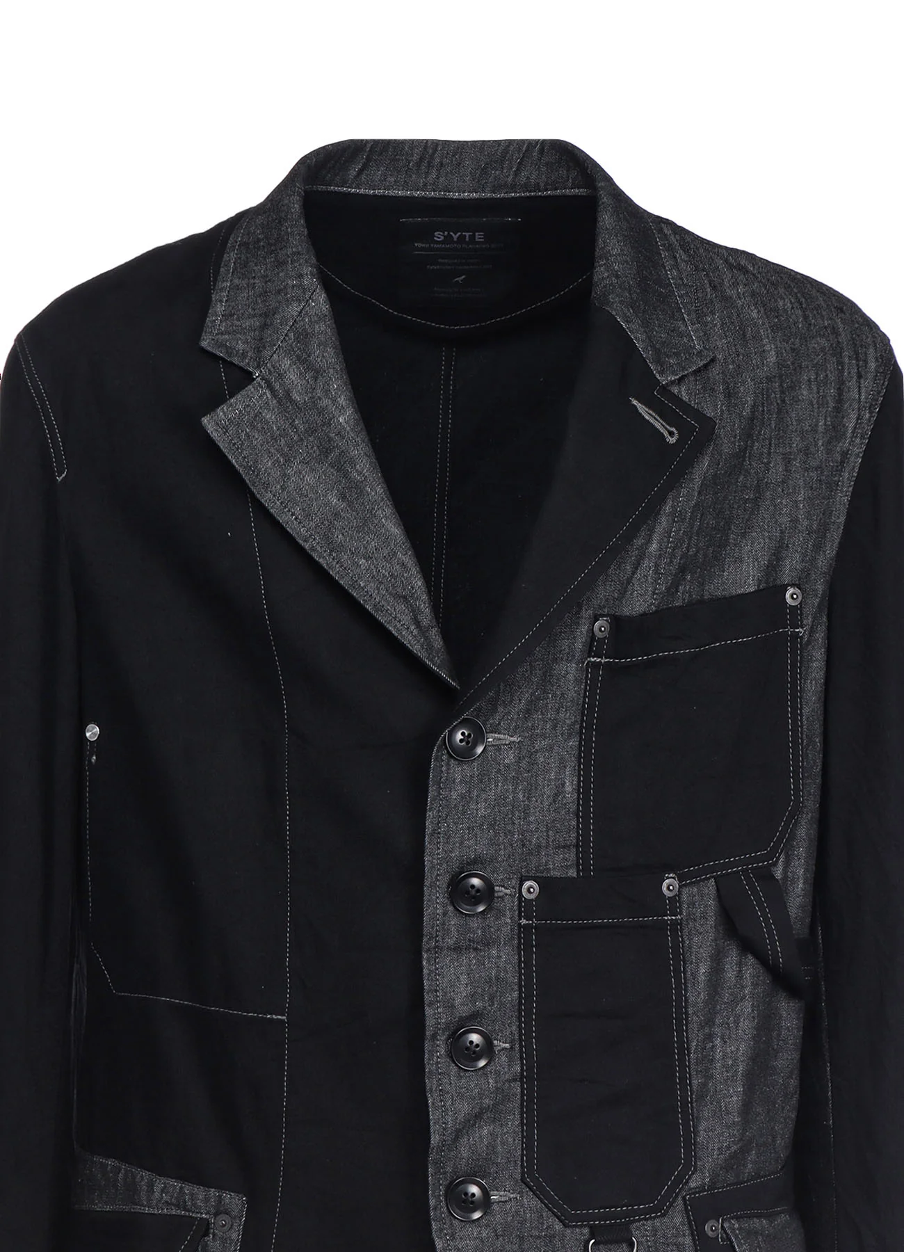 7OZ DENIM CRAZY PATCHWORK JACKET - Image 17