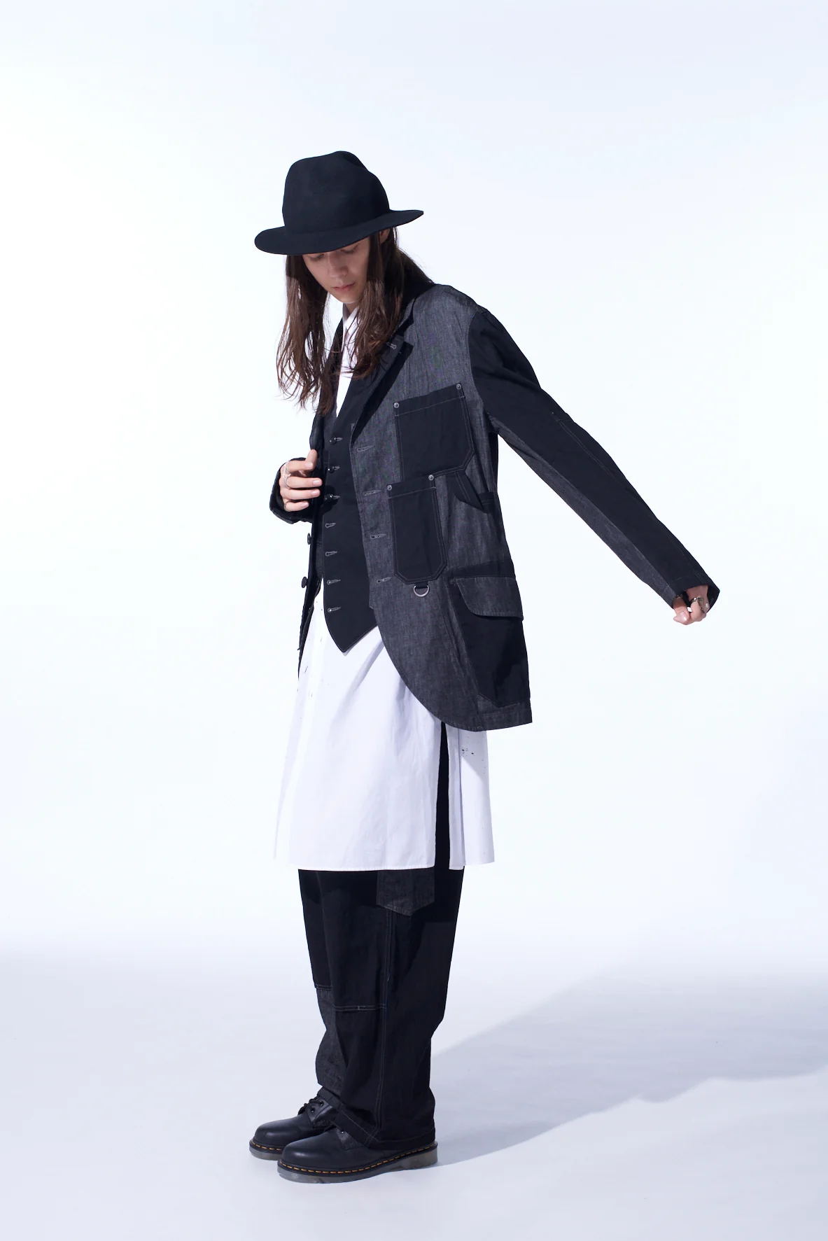 7OZ DENIM CRAZY PATCHWORK JACKET - Image 3