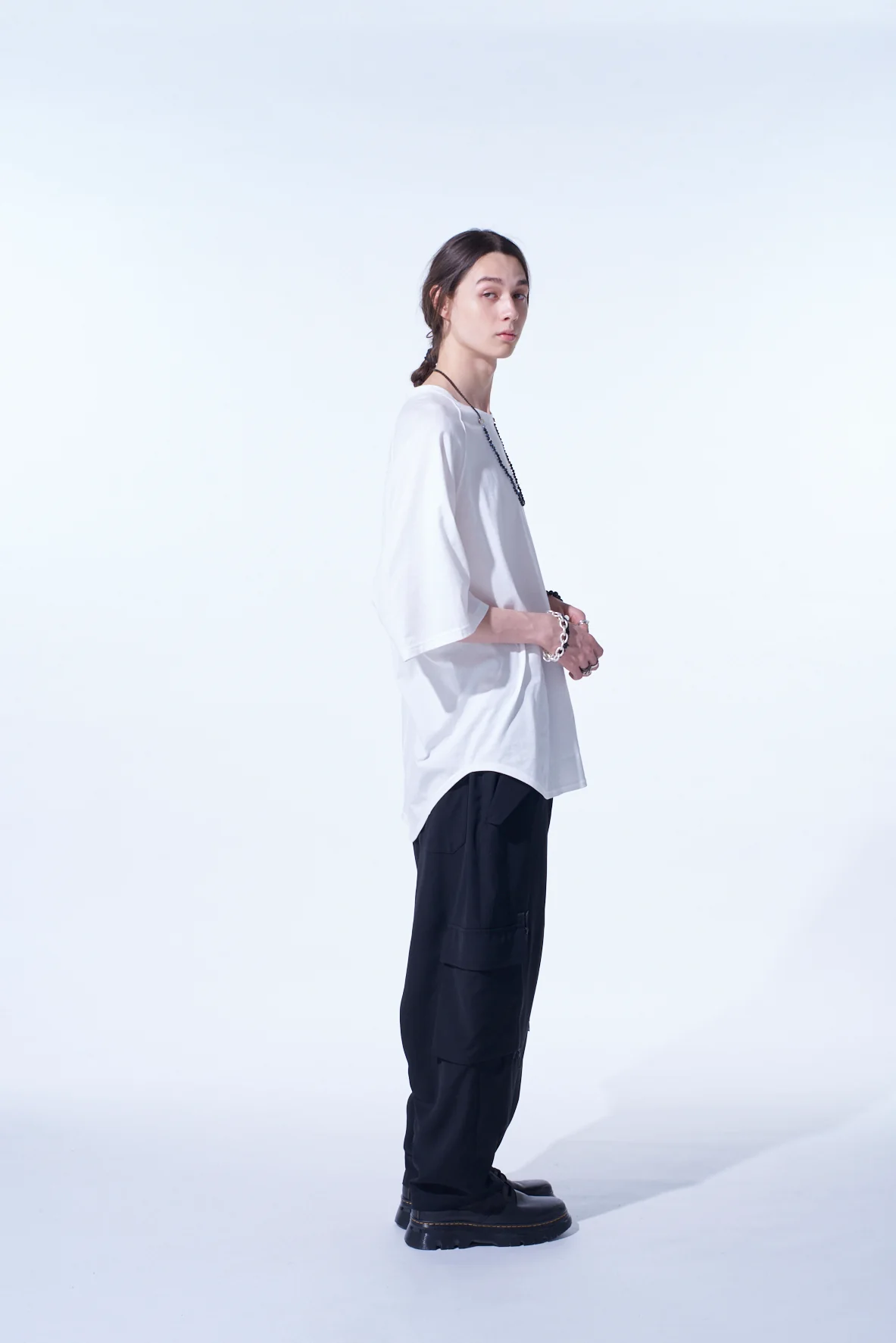 SOFT JERSEY BACK CENTER STITCH OVERSIZED RAGLAN SLEEVE T-SHIRT - Image 4