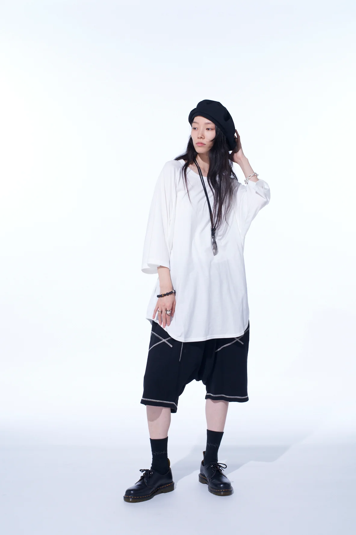SOFT JERSEY BACK CENTER STITCH OVERSIZED RAGLAN SLEEVE T-SHIRT - Image 6