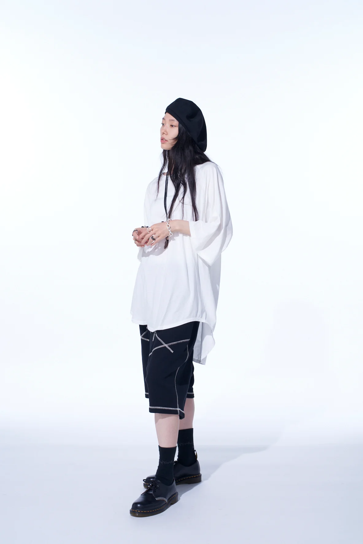 SOFT JERSEY BACK CENTER STITCH OVERSIZED RAGLAN SLEEVE T-SHIRT - Image 7
