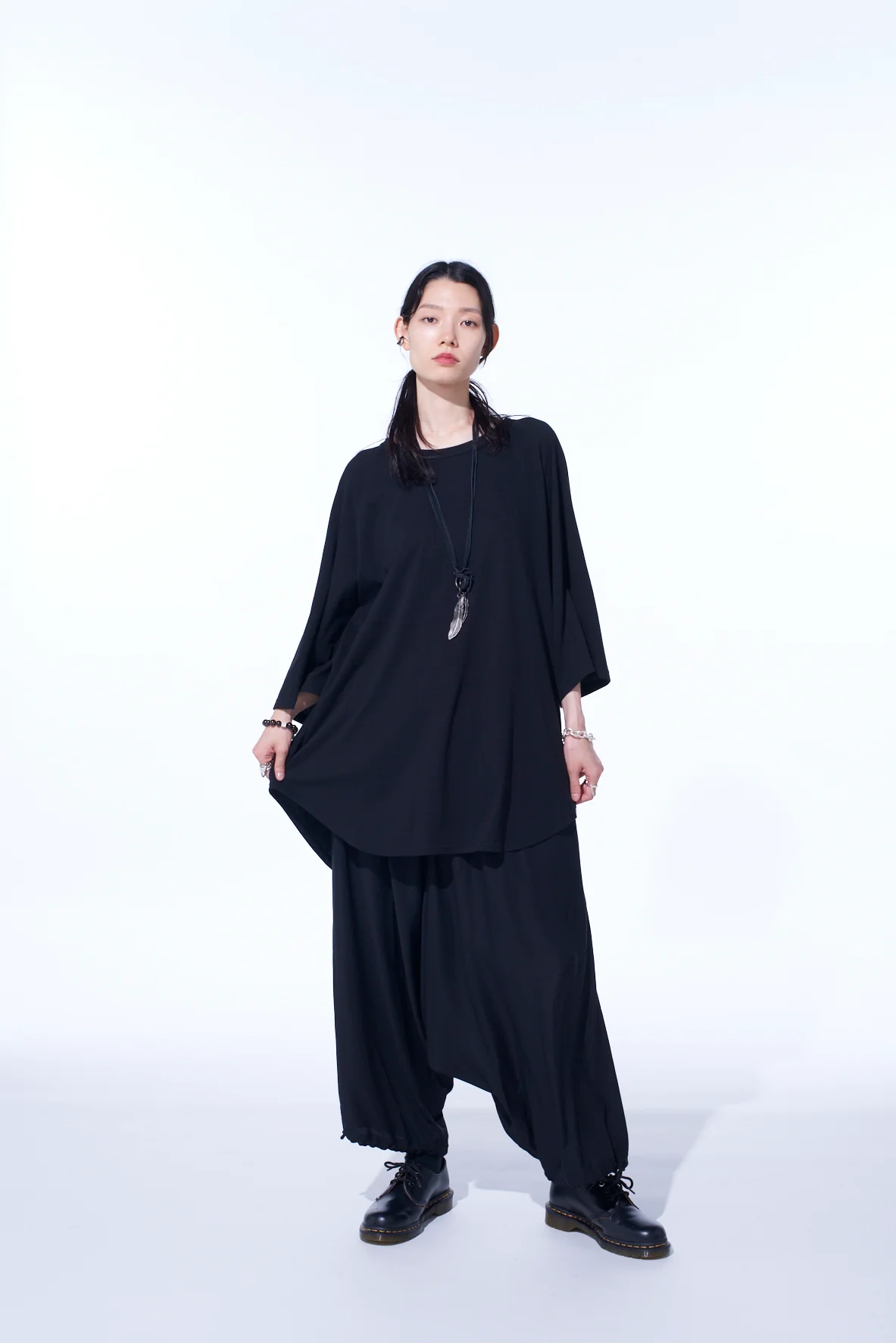 SOFT JERSEY BACK CENTER STITCH OVERSIZED RAGLAN SLEEVE T-SHIRT - Image 11