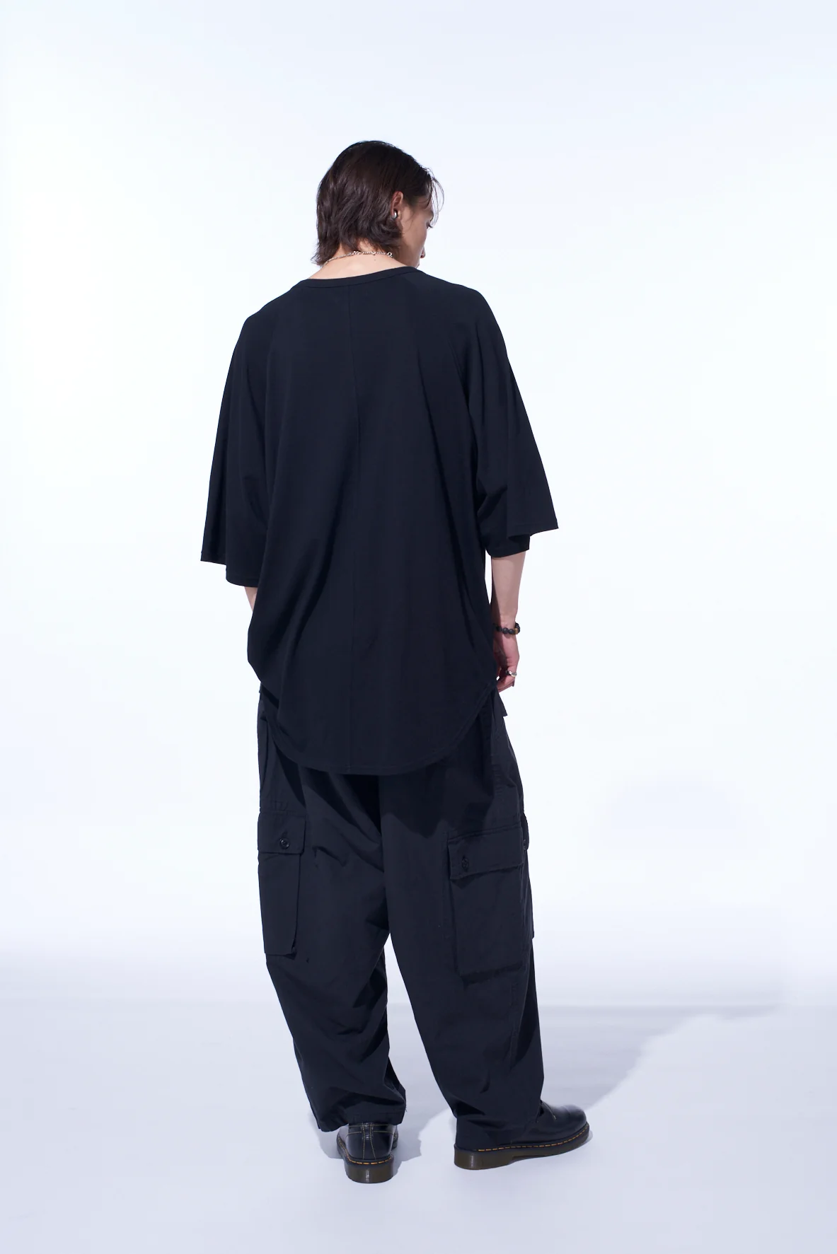 SOFT JERSEY BACK CENTER STITCH OVERSIZED RAGLAN SLEEVE T-SHIRT - Image 4