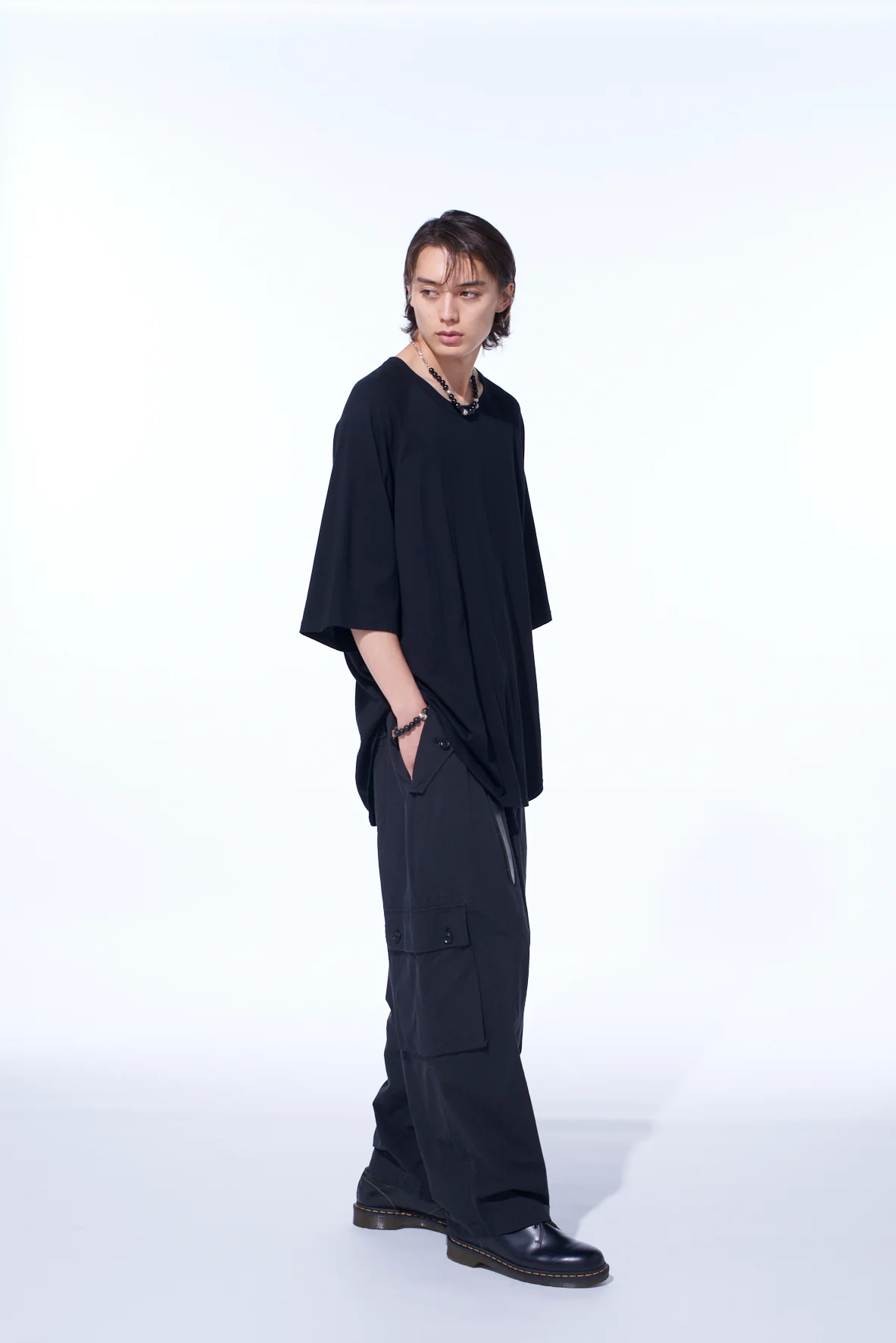 SOFT JERSEY BACK CENTER STITCH OVERSIZED RAGLAN SLEEVE T-SHIRT - Image 5