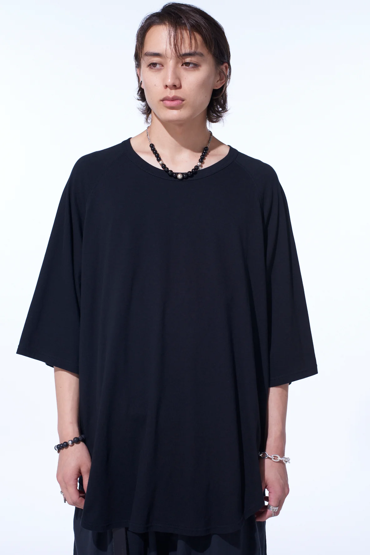 SOFT JERSEY BACK CENTER STITCH OVERSIZED RAGLAN SLEEVE T-SHIRT - Image 6