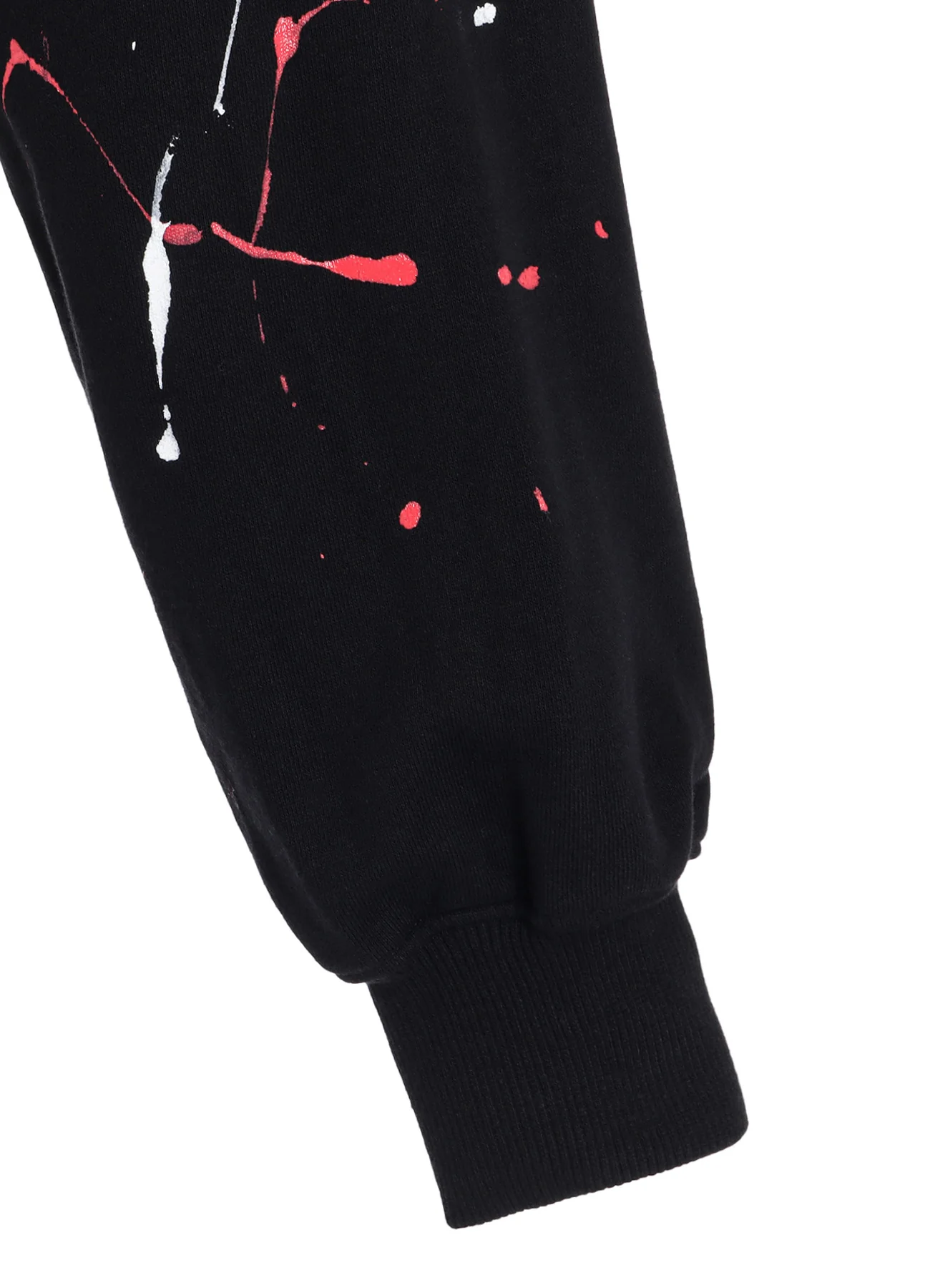 FRENCH TERRY SPLASH PAINTED ZIP-UP HOODIE RED - Image 17