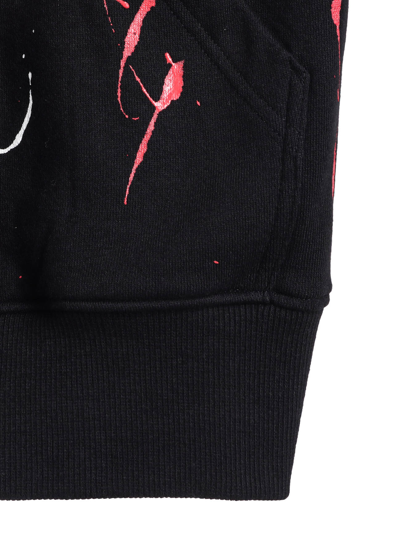 FRENCH TERRY SPLASH PAINTED ZIP-UP HOODIE RED - Image 18