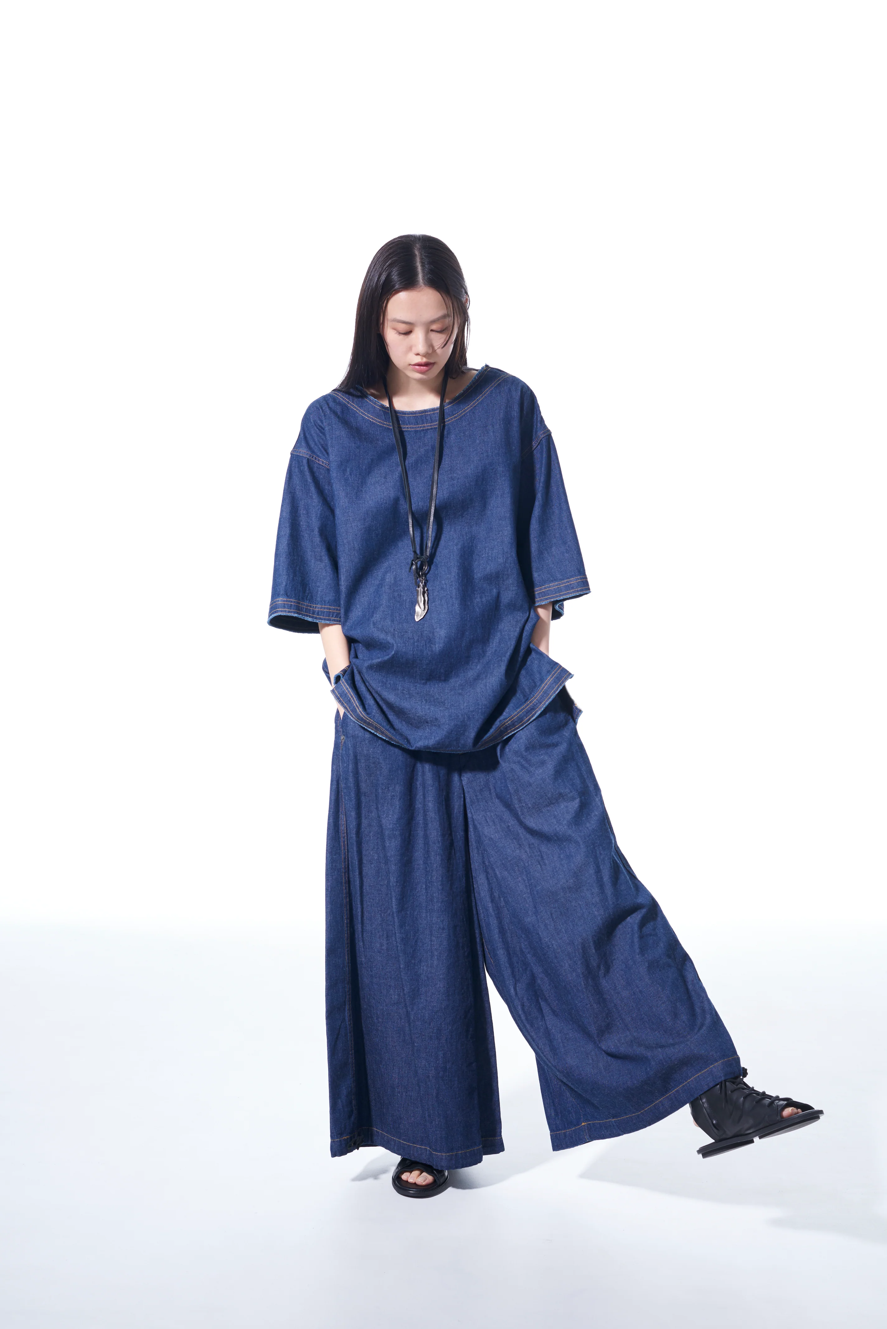 8OZ DENIM OPEN-SHOULDER SHIRT - Image 7