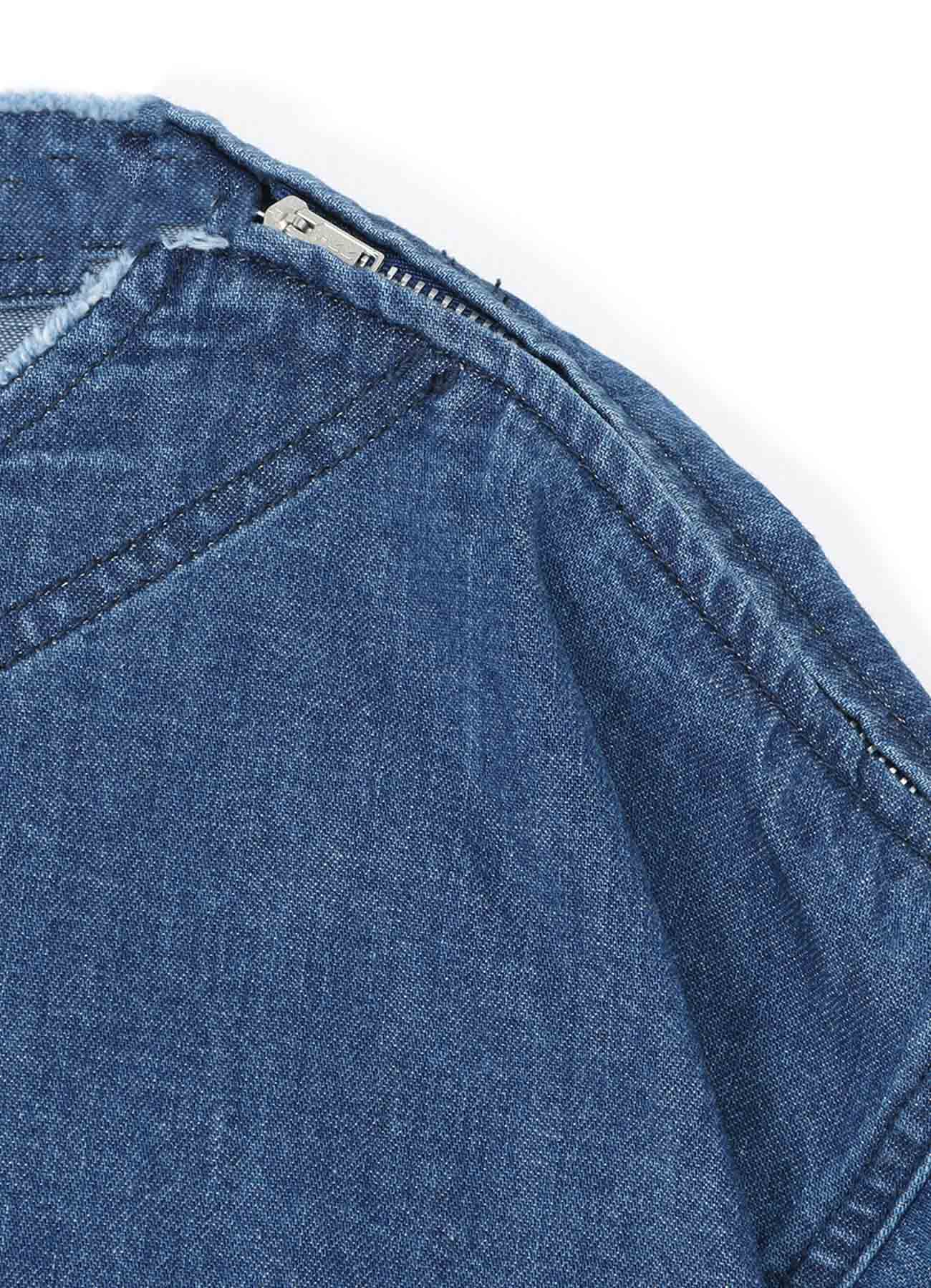 8OZ DENIM OPEN-SHOULDER SHIRT - Image 15