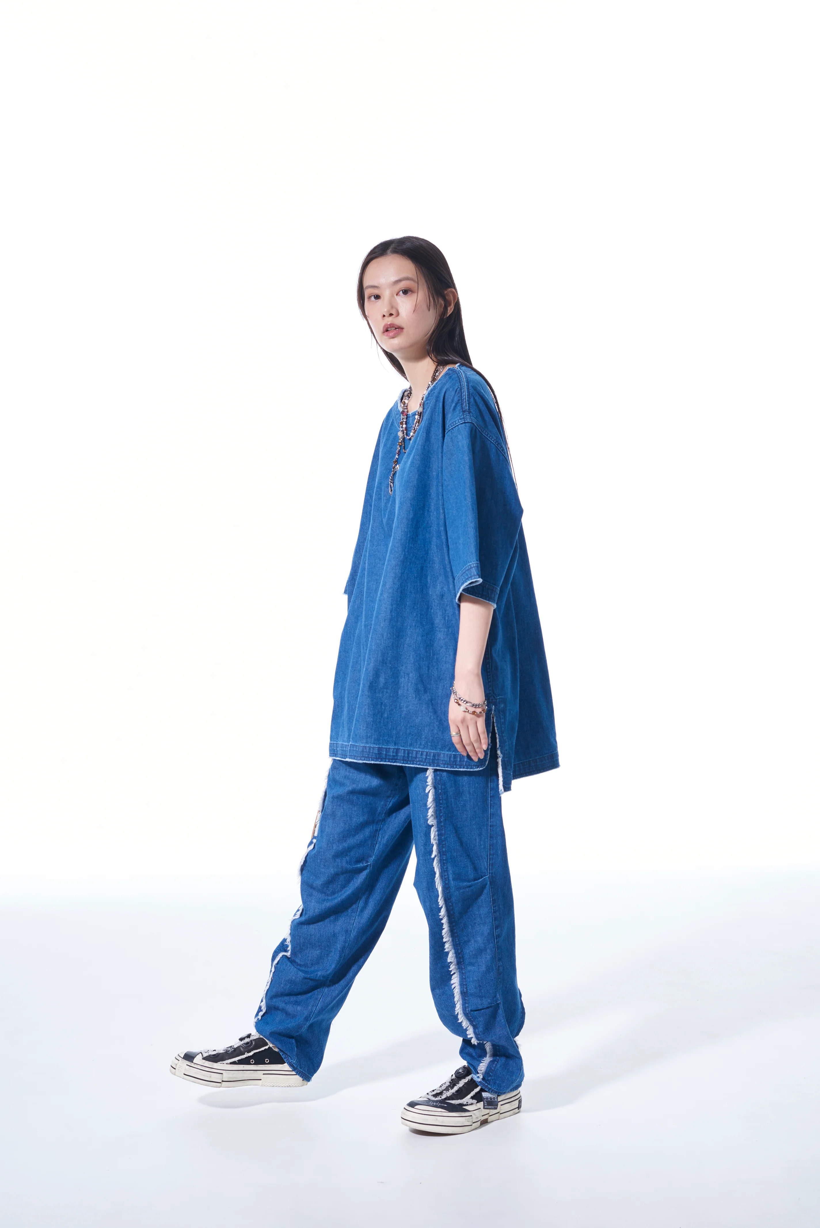 8OZ DENIM OPEN-SHOULDER SHIRT - Image 3