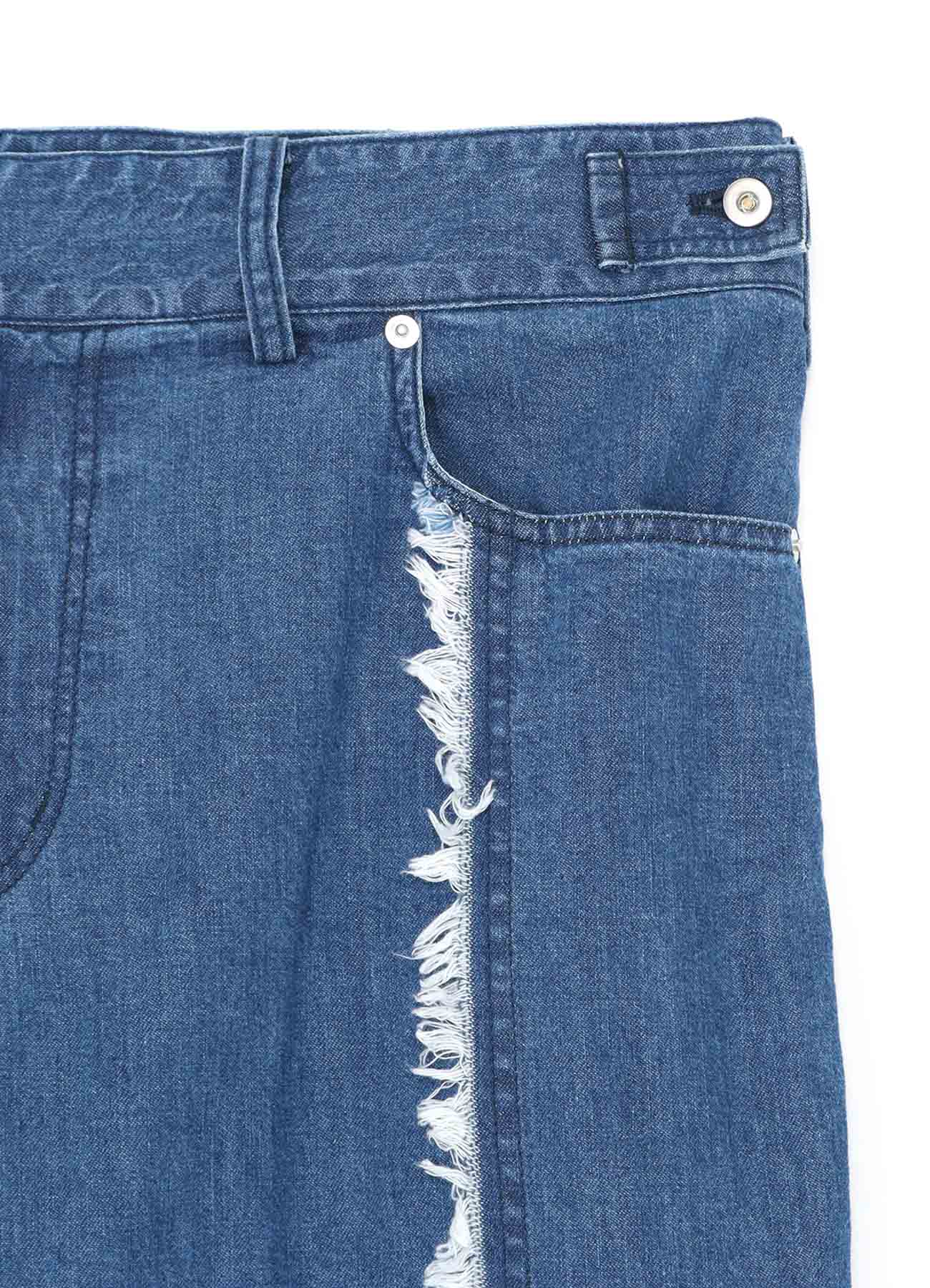 8OZ DENIM PANTS WITH RIPPED LINE DETAIL - Image 12