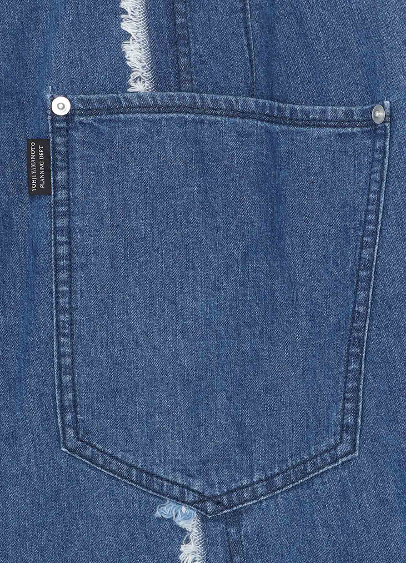 8OZ DENIM PANTS WITH RIPPED LINE DETAIL - Image 14