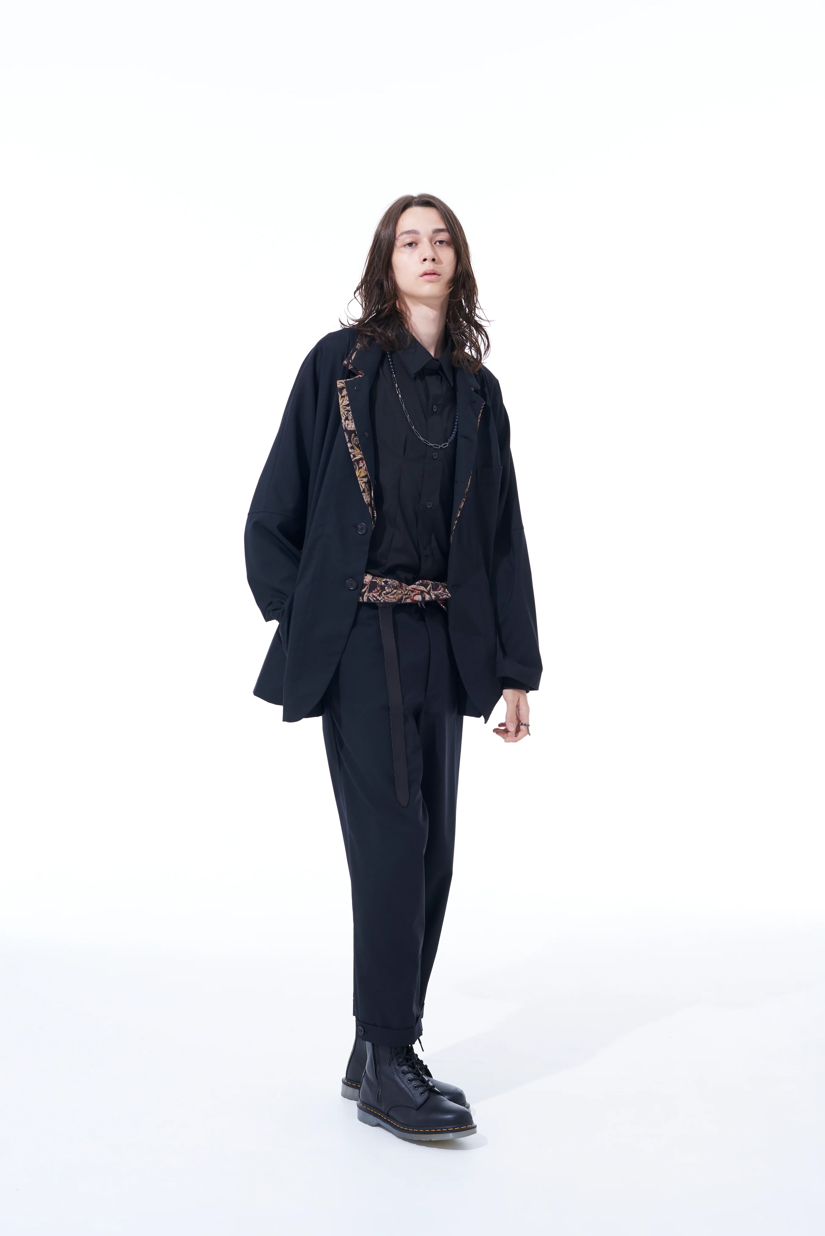 WOOL/POLYESTER TROPICAL CLOTH + INDIAN BLOCK PAISLEY PRINT THAI-STYLE PANTS - Image 10