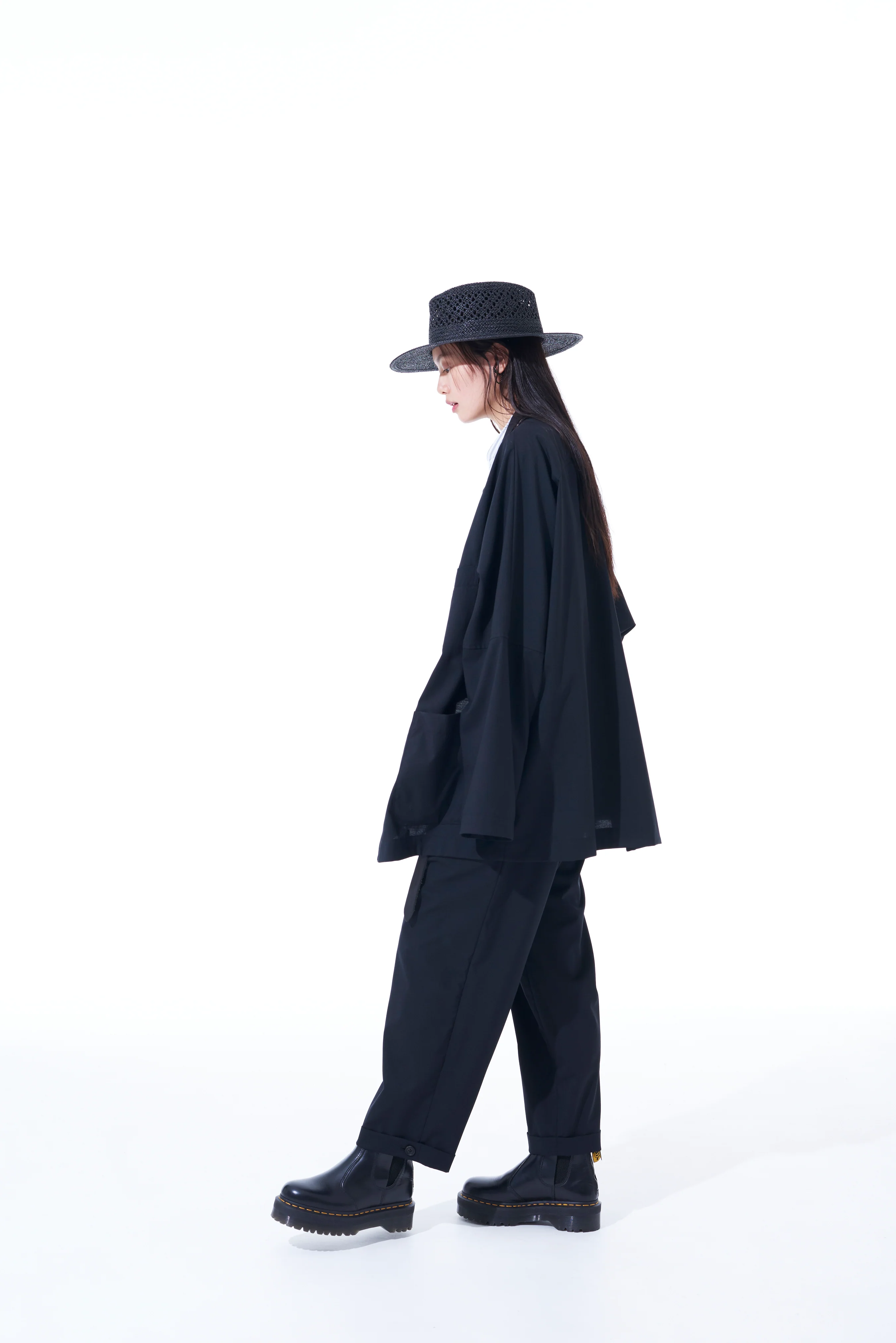 WOOL/POLYESTER TROPICAL CLOTH + INDIAN BLOCK PAISLEY PRINT THAI-STYLE PANTS - Image 3