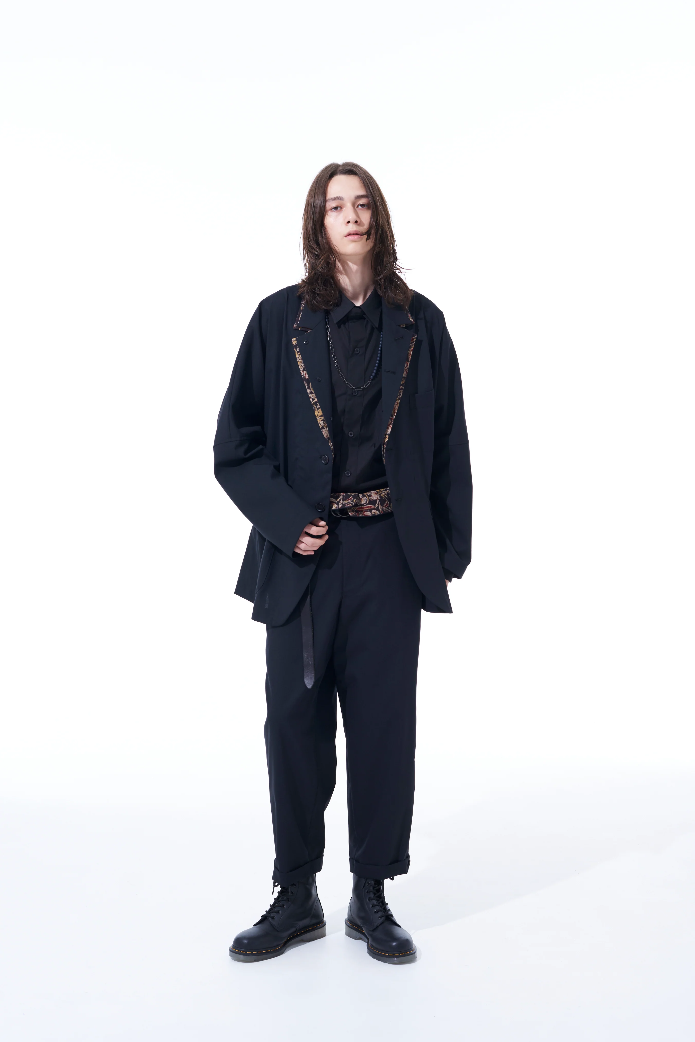 WOOL/POLYESTER TROPICAL CLOTH + INDIAN BLOCK PAISLEY PRINT THAI-STYLE PANTS - Image 7