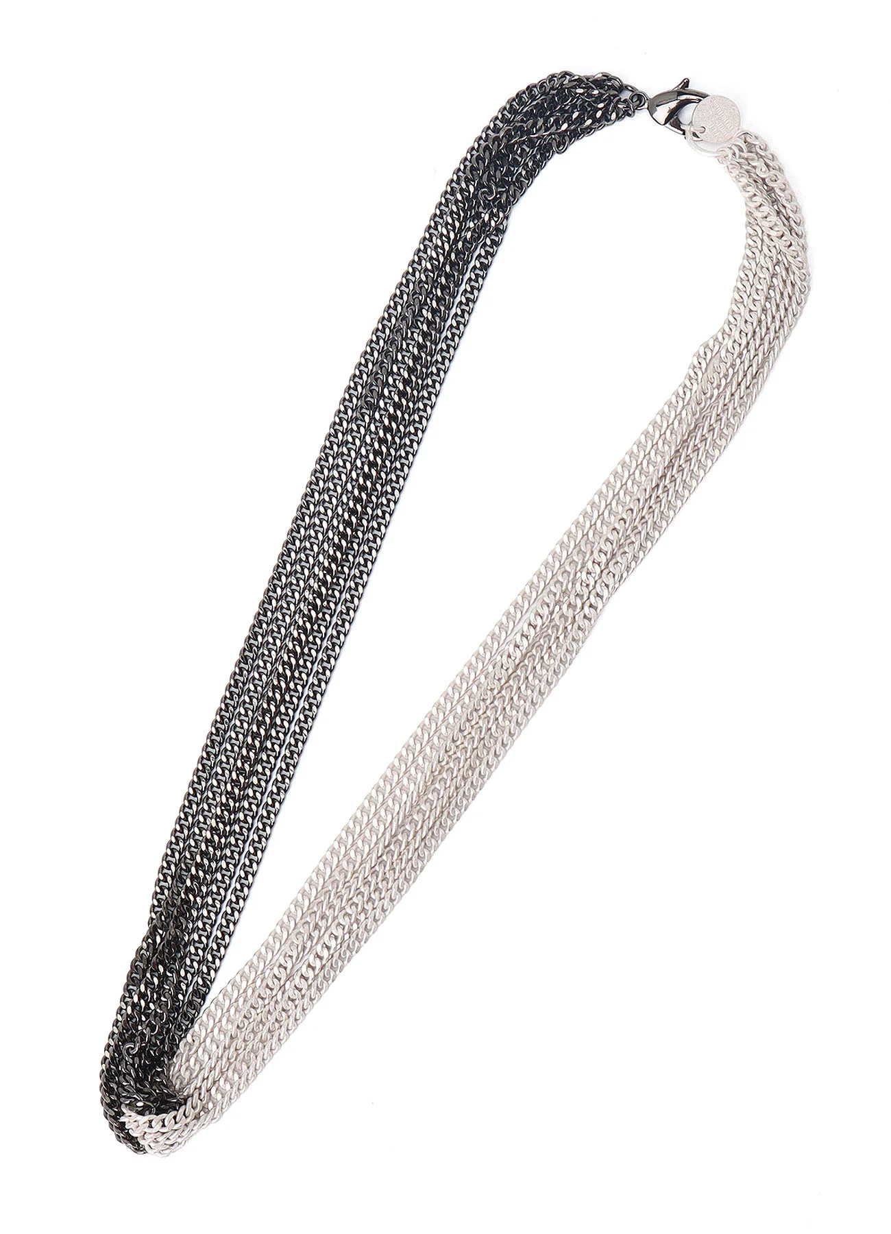 TWO-TONE CONTRAST MULTI CHAIN NECKLACE - Image 10