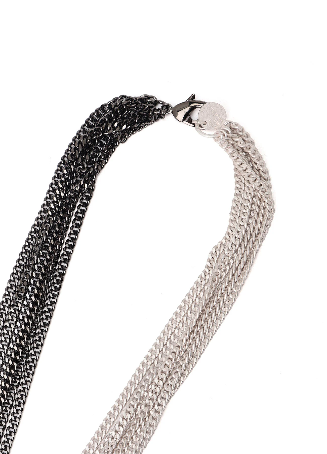 TWO-TONE CONTRAST MULTI CHAIN NECKLACE - Image 11