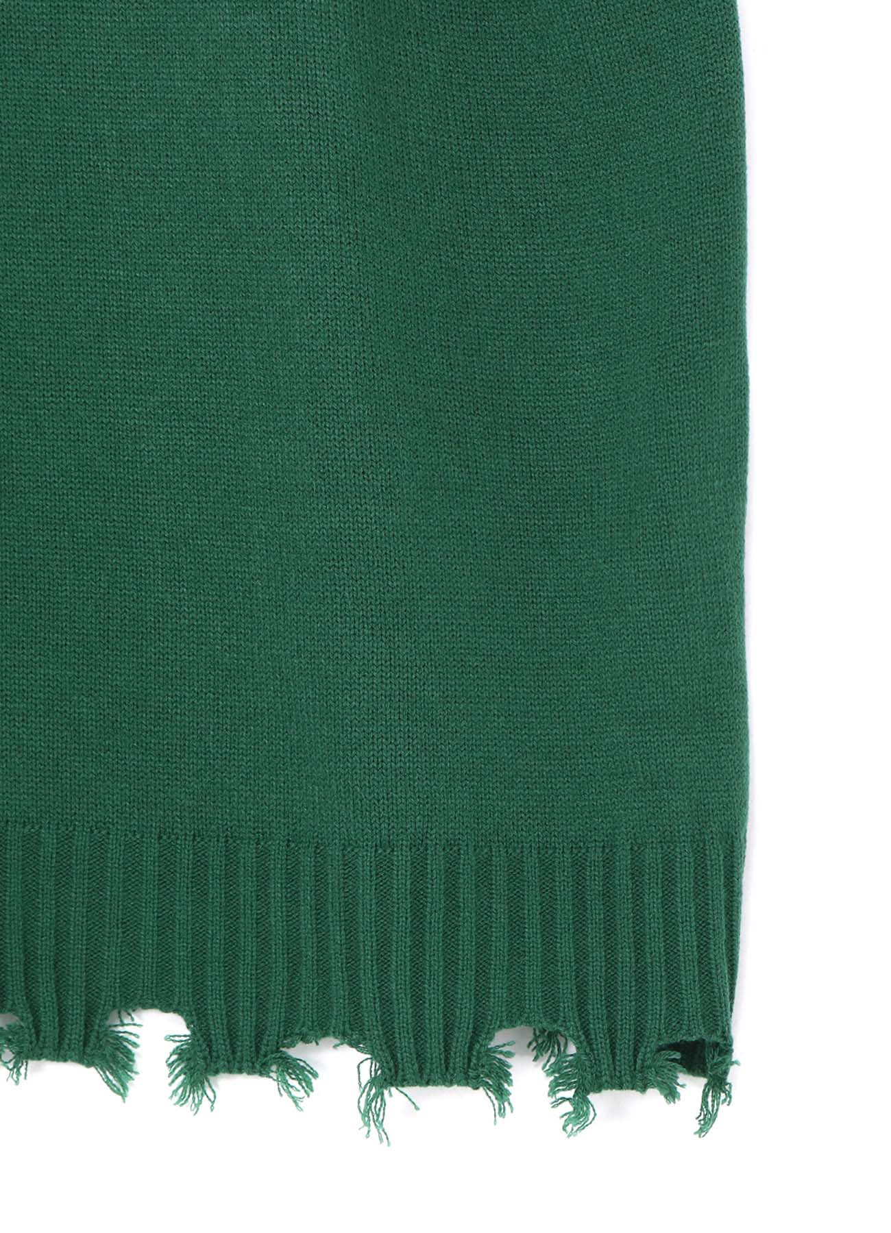 7G BULKY WOOL DAMAGE V NECK PULLOVER - Image 6