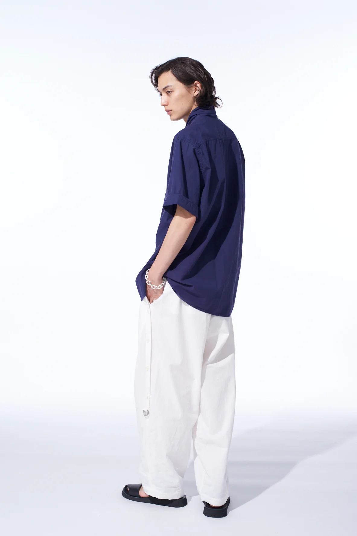 BROADCLOTH CHAMBRAY SHORT-SLEEVE STALL SHIRT - Image 3