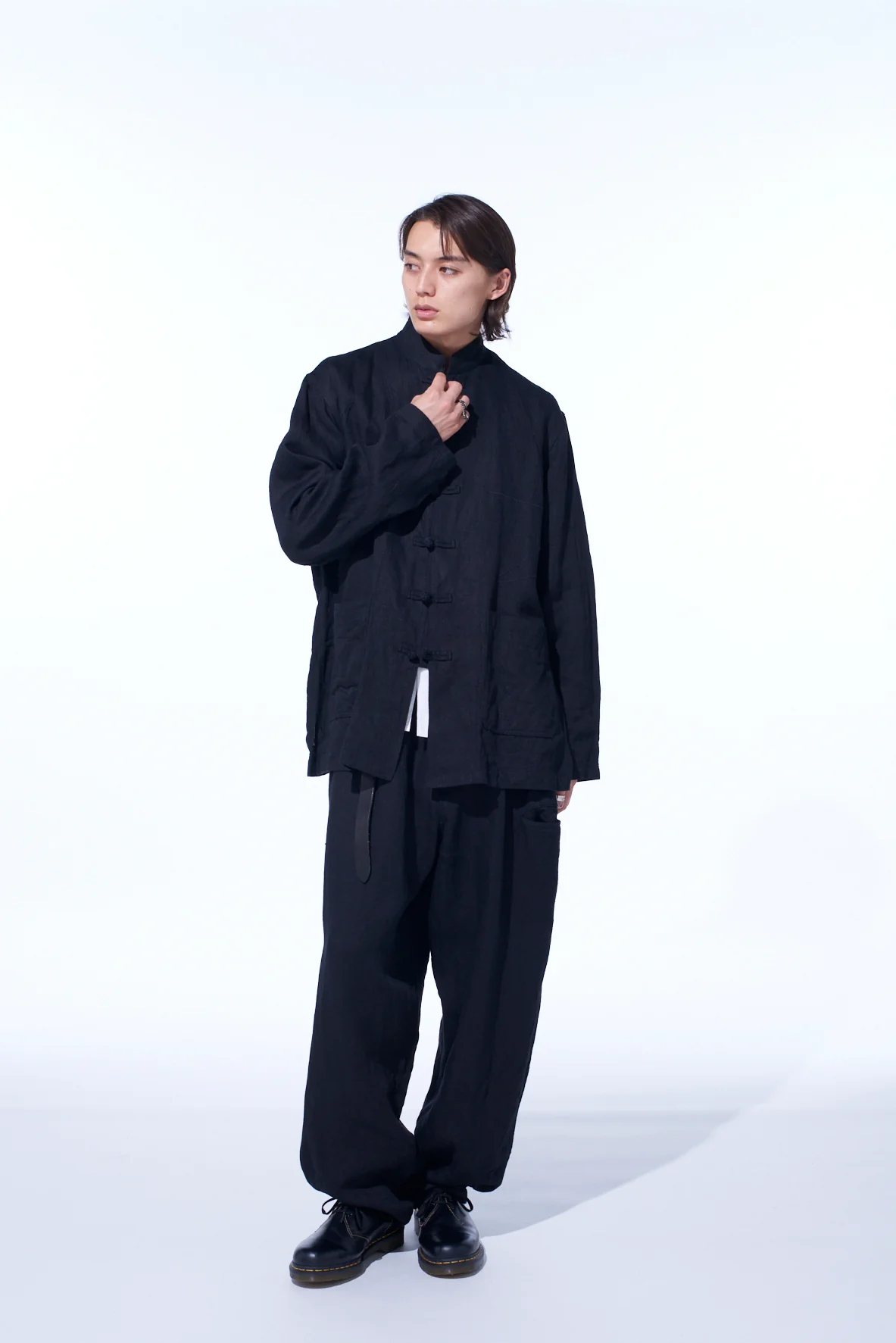 S’YTE × GDC Collaborate Collection- VINTAGE LINEN CHINO CLOTH OCTAGON STAR EMBROIDERY CHINA JACKET - Image 12