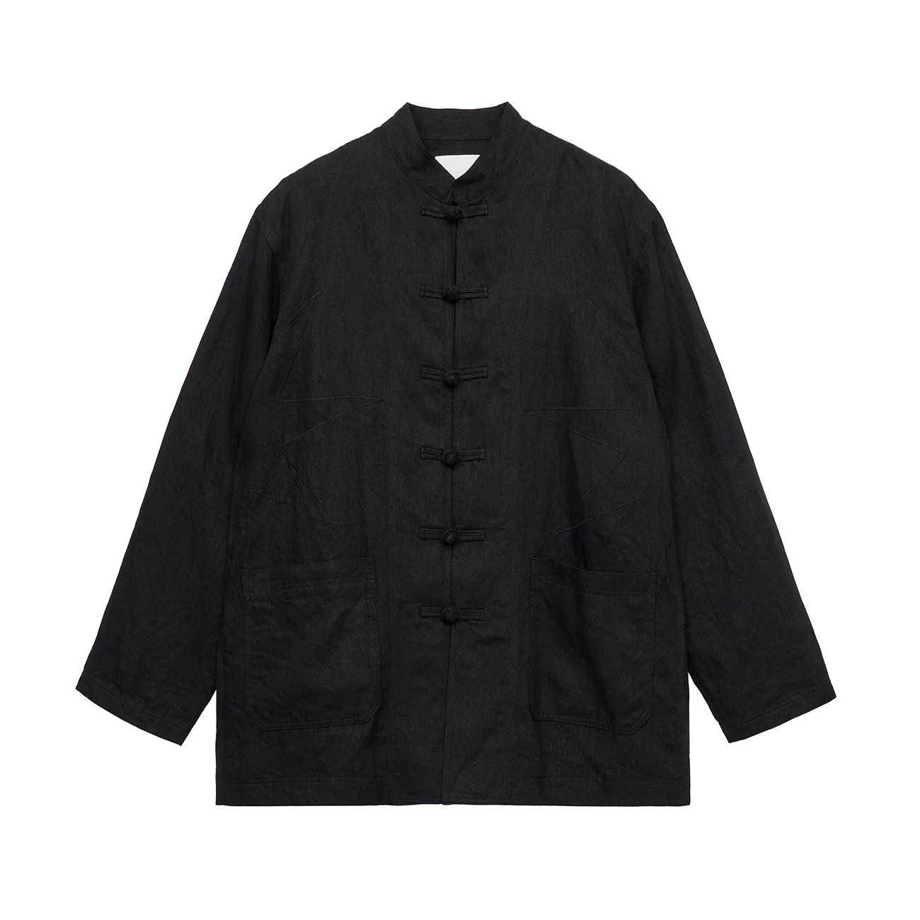 S’YTE × GDC Collaborate Collection- VINTAGE LINEN CHINO CLOTH OCTAGON STAR EMBROIDERY CHINA JACKET - Image 4