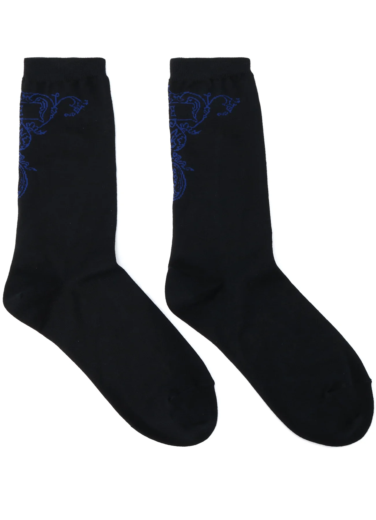 COTTON PLAIN STITCH BAROQUE PATTERN SOCKS - Image 5