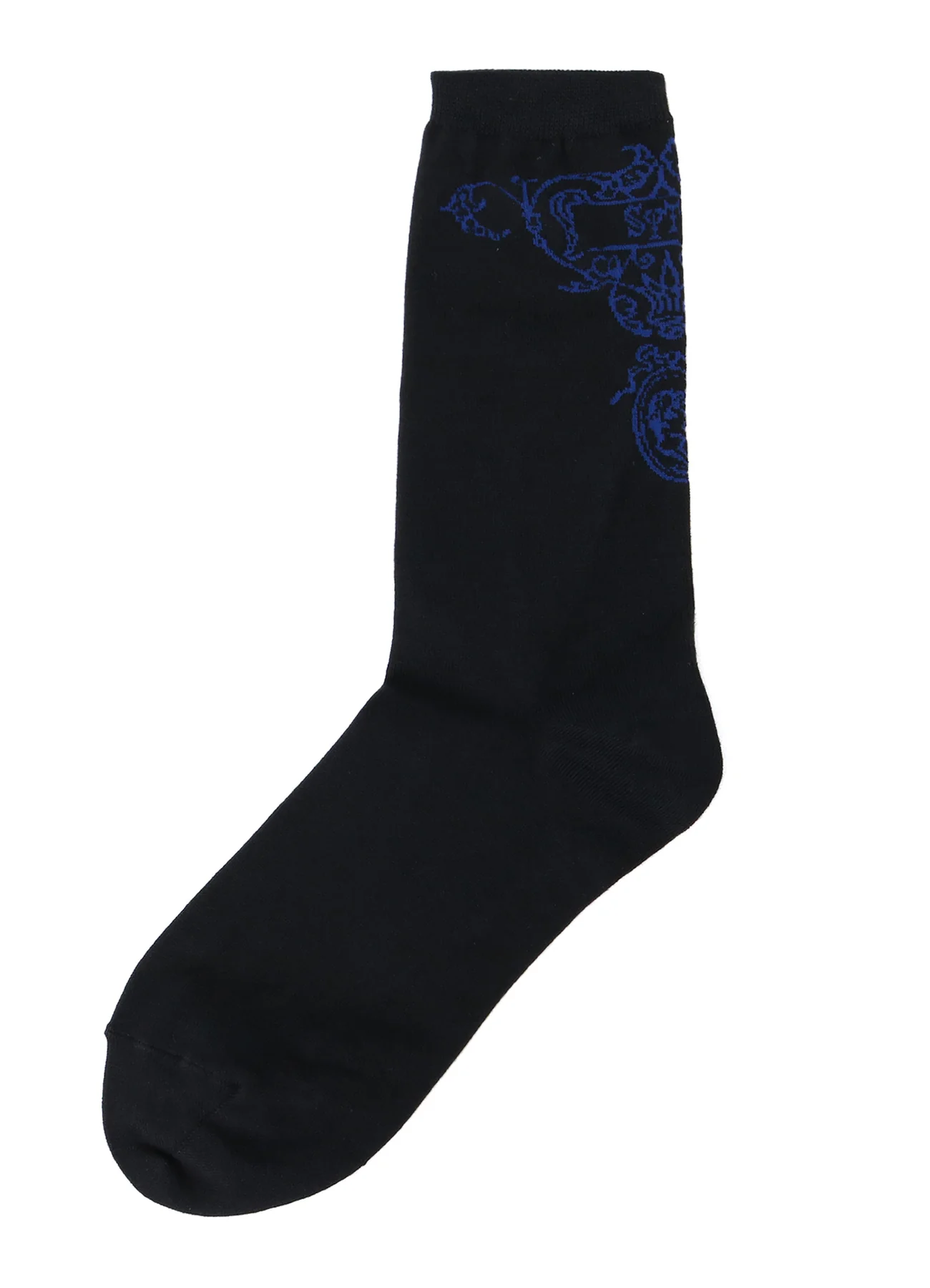 COTTON PLAIN STITCH BAROQUE PATTERN SOCKS - Image 6