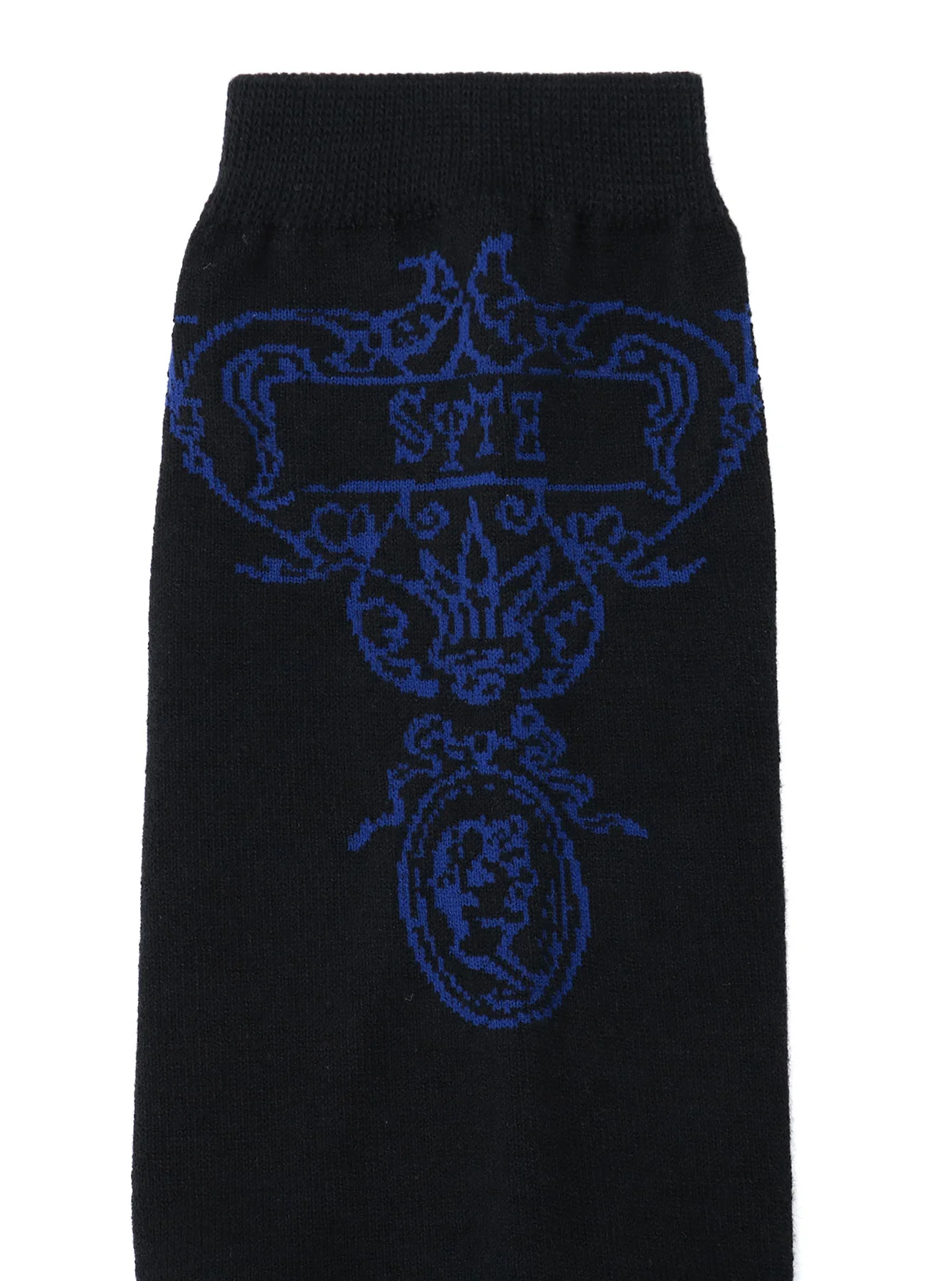 COTTON PLAIN STITCH BAROQUE PATTERN SOCKS - Image 9