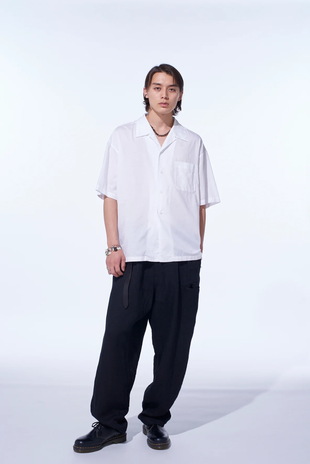 S’YTE × GDC Collaborate Collection- VINTAGE LINEN CHINO CLOTH OCTAGON STAR EMBROIDERY WAIST-STRING PANTS - Image 8