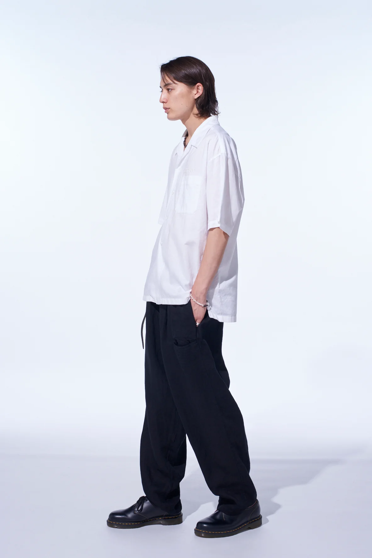 S’YTE × GDC Collaborate Collection- VINTAGE LINEN CHINO CLOTH OCTAGON STAR EMBROIDERY WAIST-STRING PANTS - Image 9