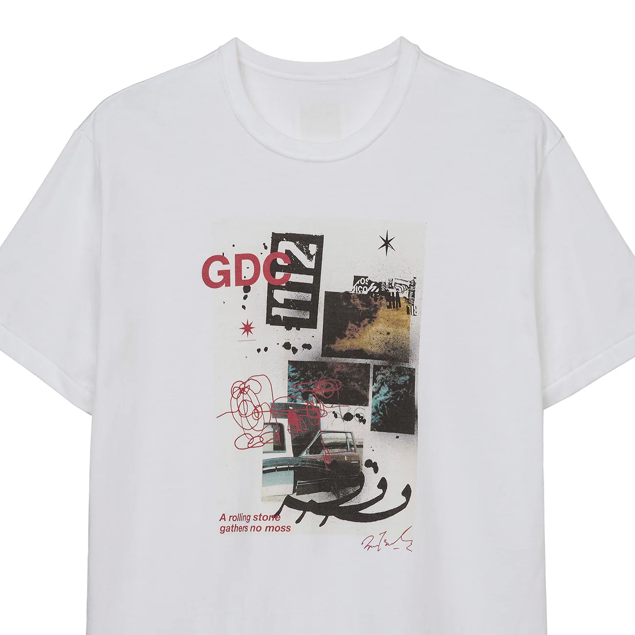 S’YTE × GDC Collaborate Collection- COLLAGE ART GRAPHIC T-SHIRT -fluctuatingly 01- - Image 4
