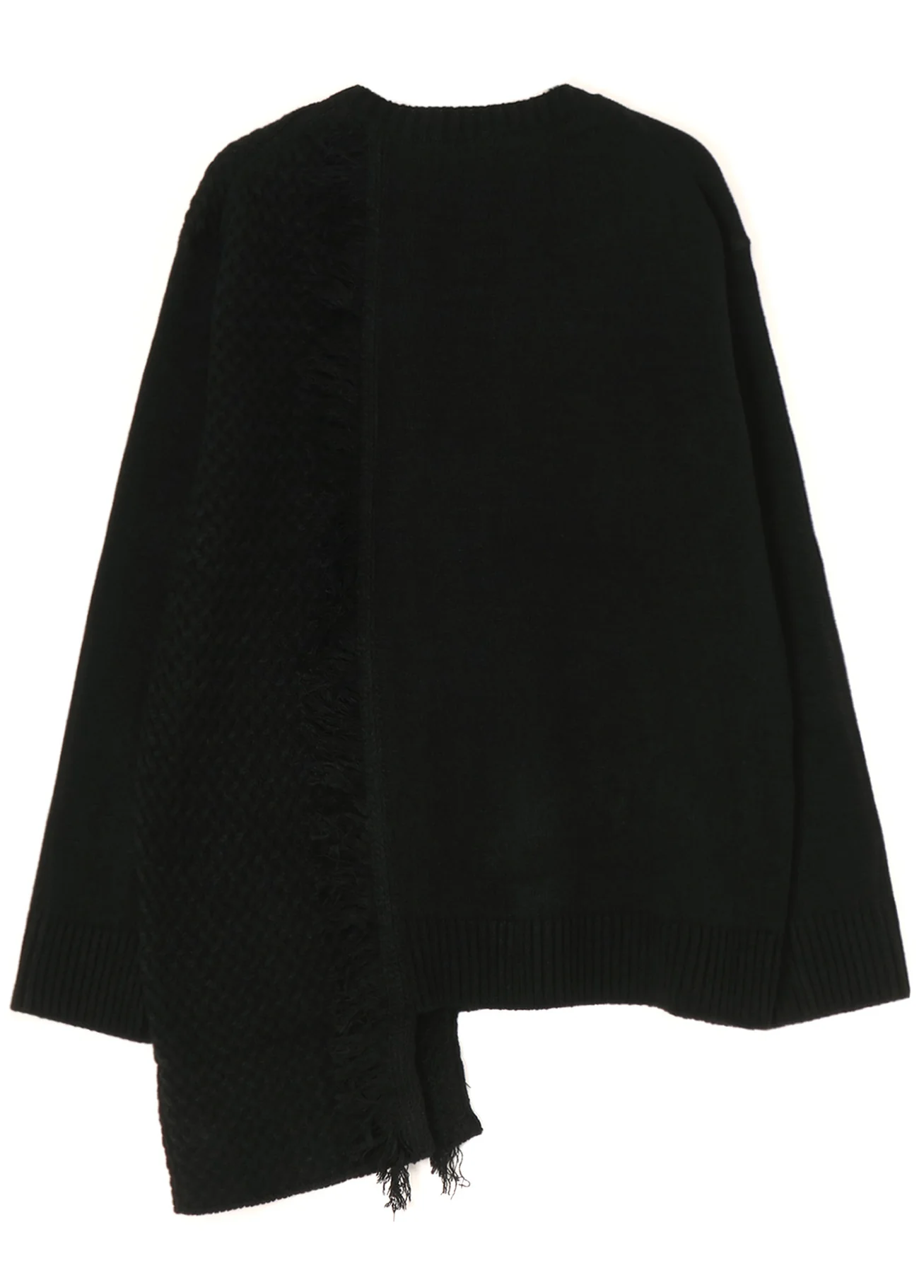 ASYMMETRICAL DESIGN KNIT WITH FRINGE DETAIL SWITCHED TO JACQUARD KNITTING - Image 11