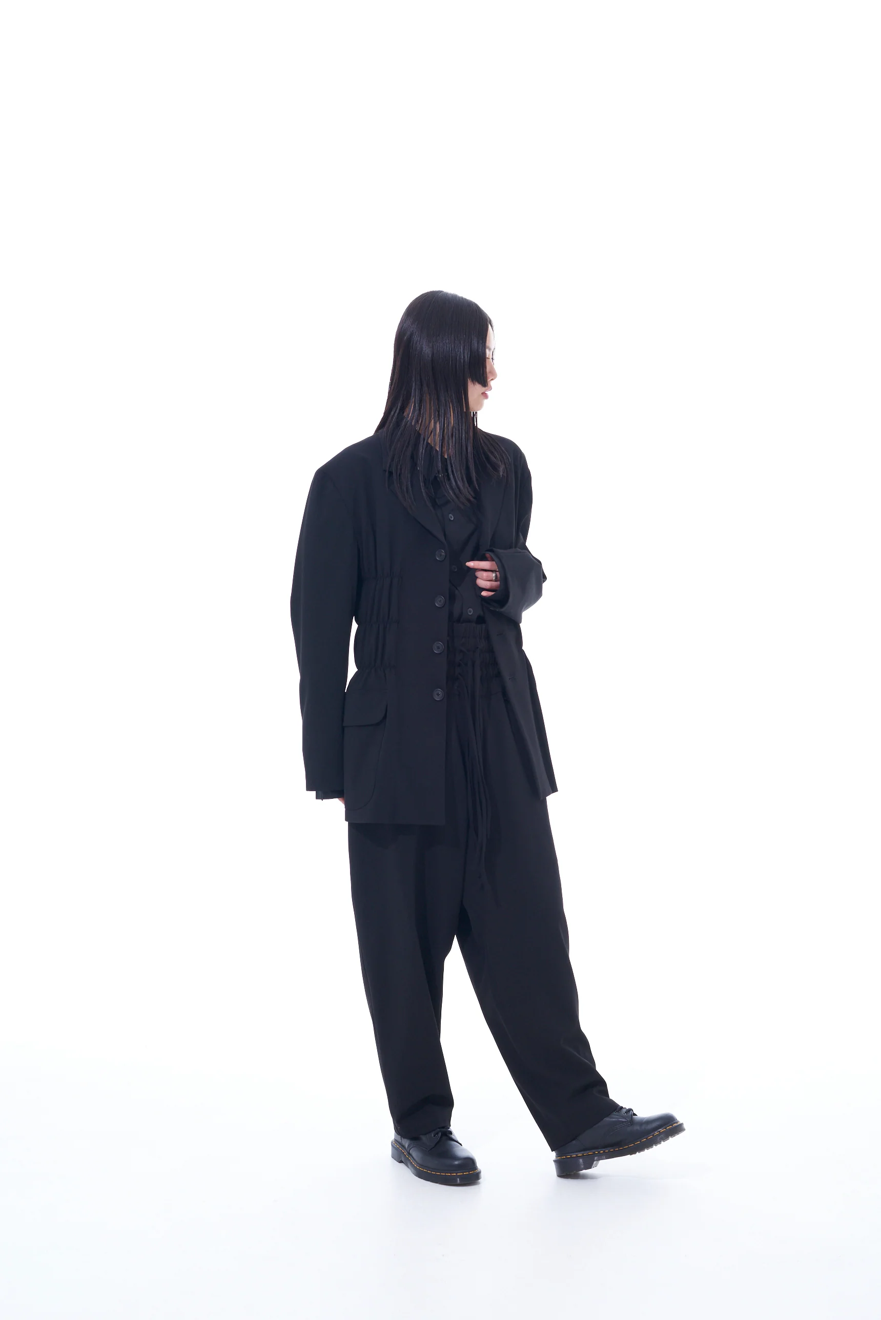 PE/RAYON GABARDINE STRETCH  SHIRRING AND LACES WAIST PANTS - Image 11