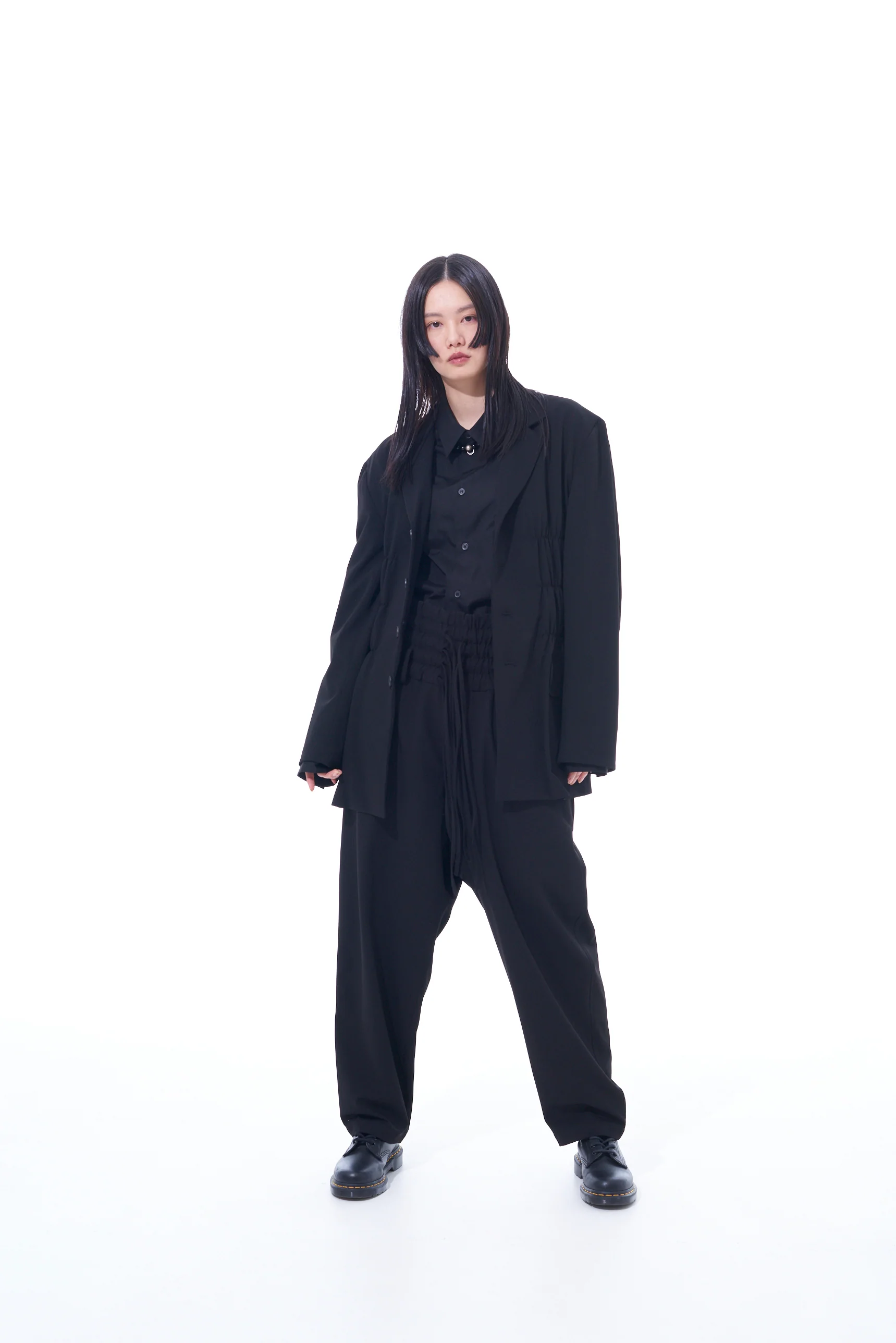 PE/RAYON GABARDINE STRETCH  SHIRRING AND LACES WAIST PANTS - Image 12