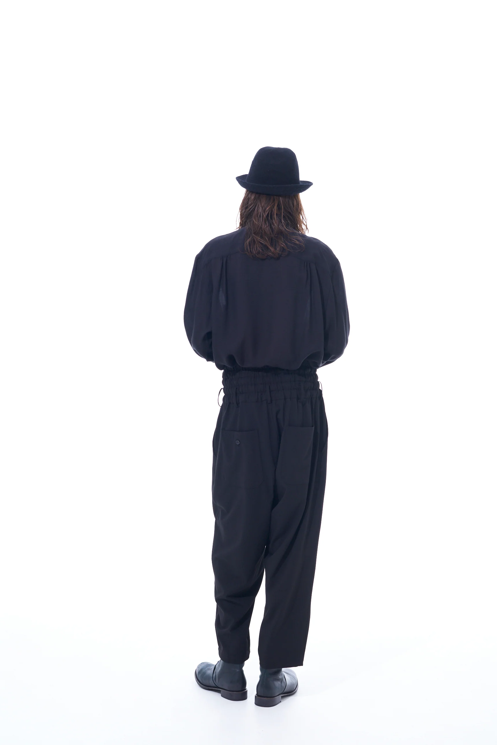 PE/RAYON GABARDINE STRETCH  SHIRRING AND LACES WAIST PANTS - Image 4